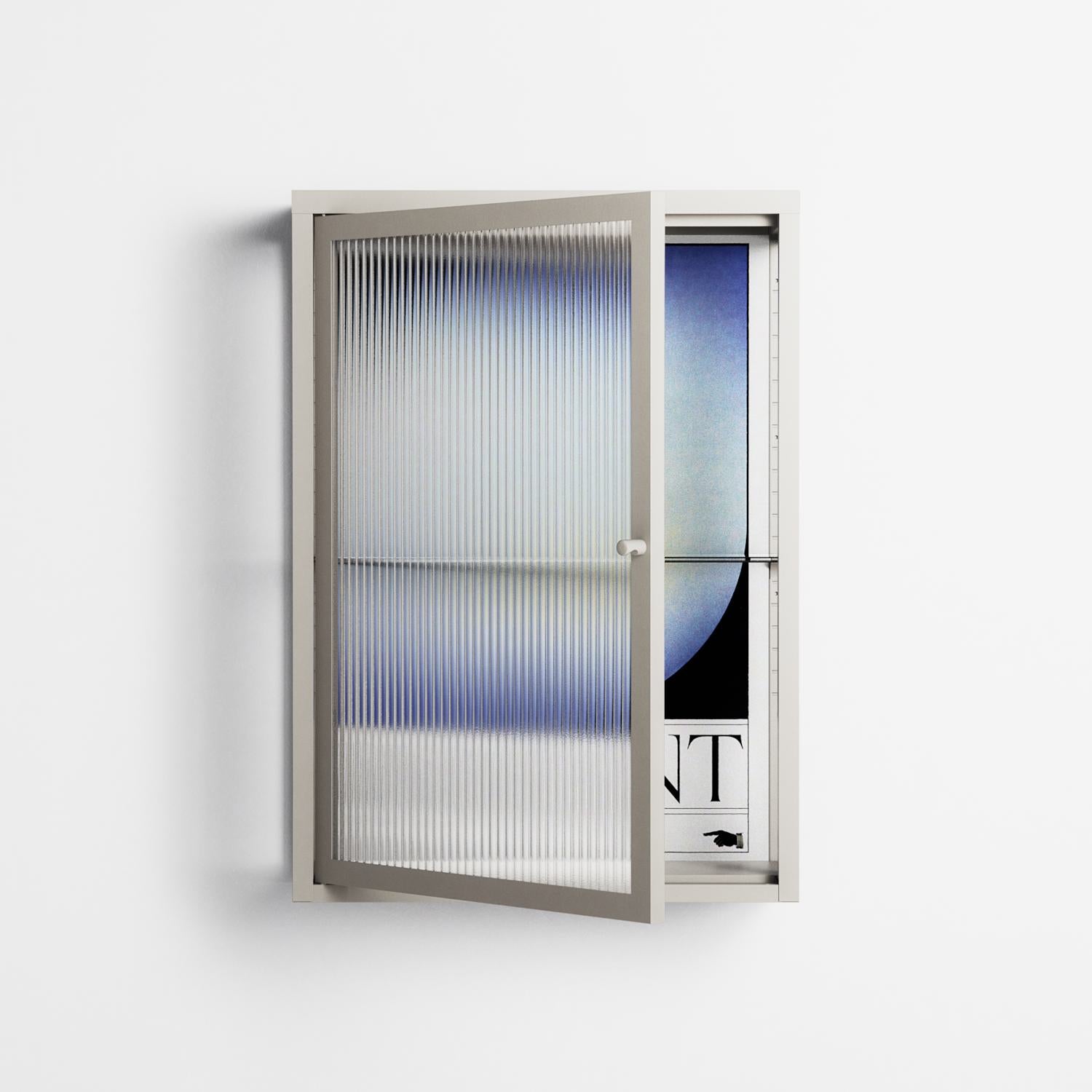 Ambient - Wall Cabinet - Alexander Khabbazi - Pebble - Reeded glass