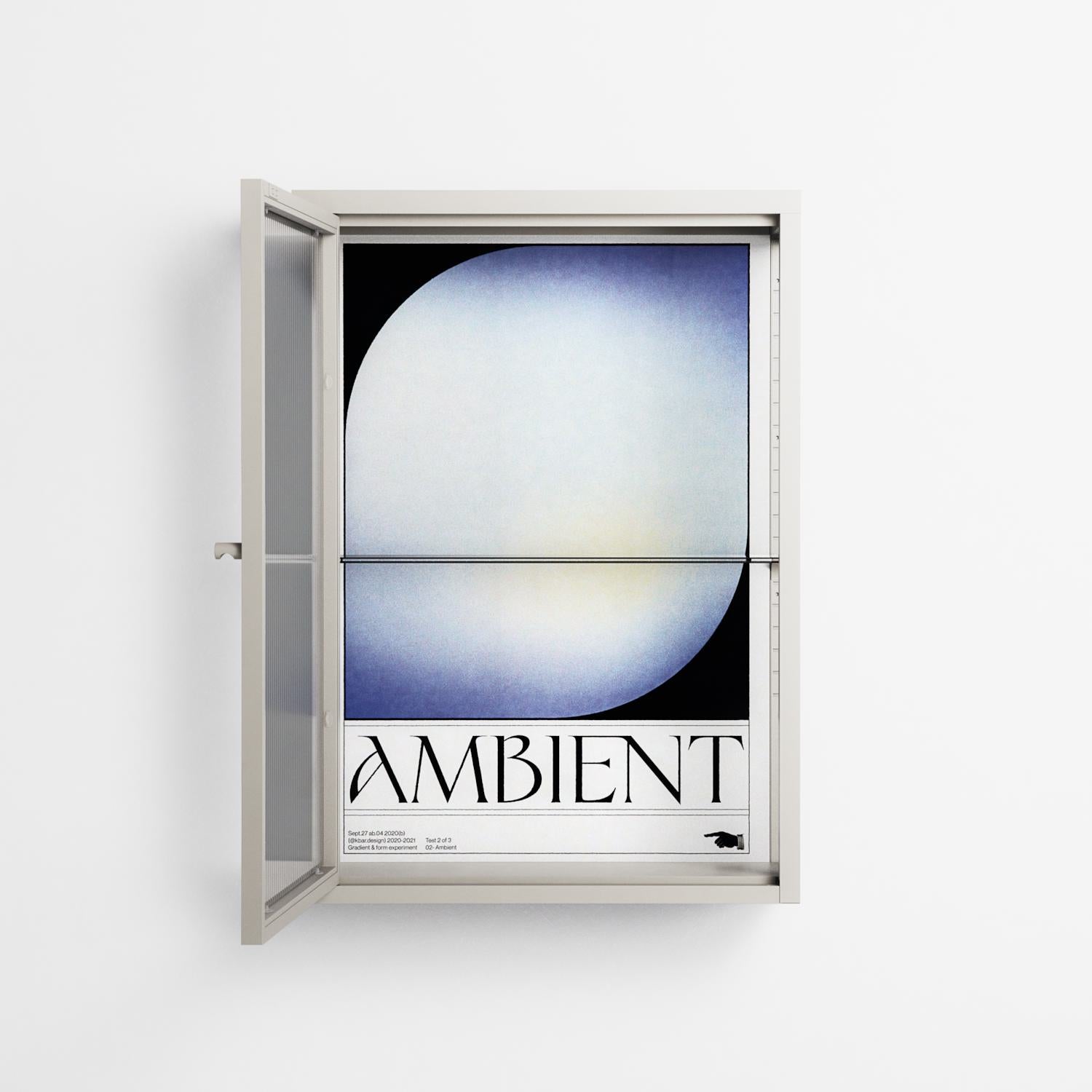 Ambient - Wall Cabinet - Alexander Khabbazi - Pebble - Reeded glass