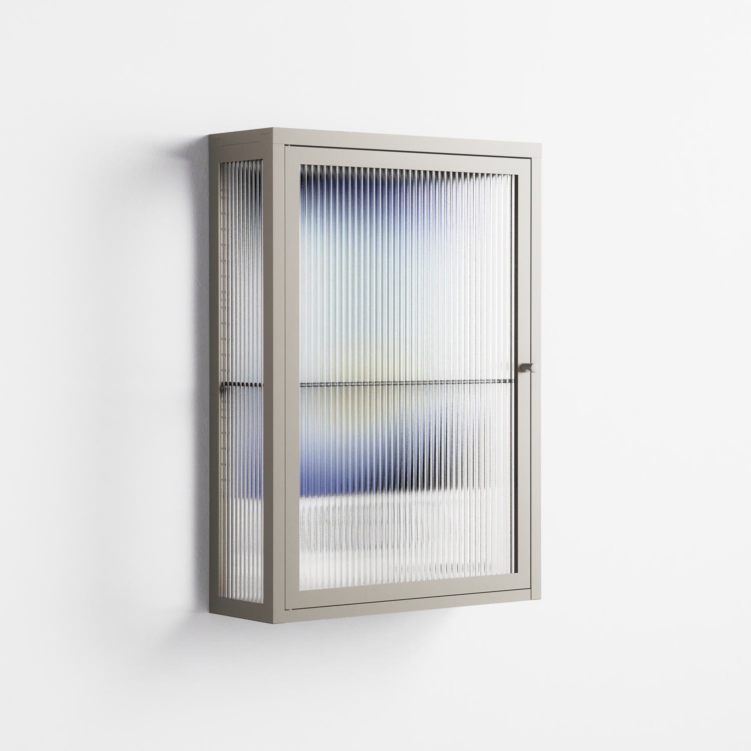 Ambient - Wall Cabinet - Alexander Khabbazi - Pebble - Reeded glass