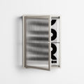 Black Waves - Wall Cabinet - Alexander Khabbazi - Pebble - Reeded glass