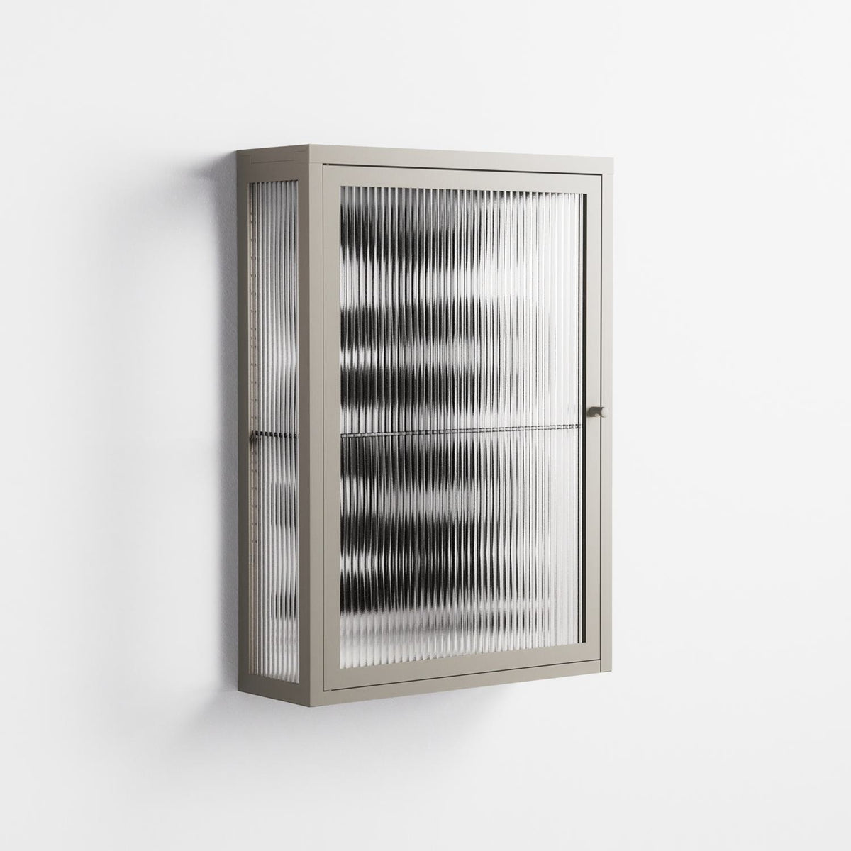 Black Waves - Wall Cabinet - Alexander Khabbazi - Pebble - Reeded glass