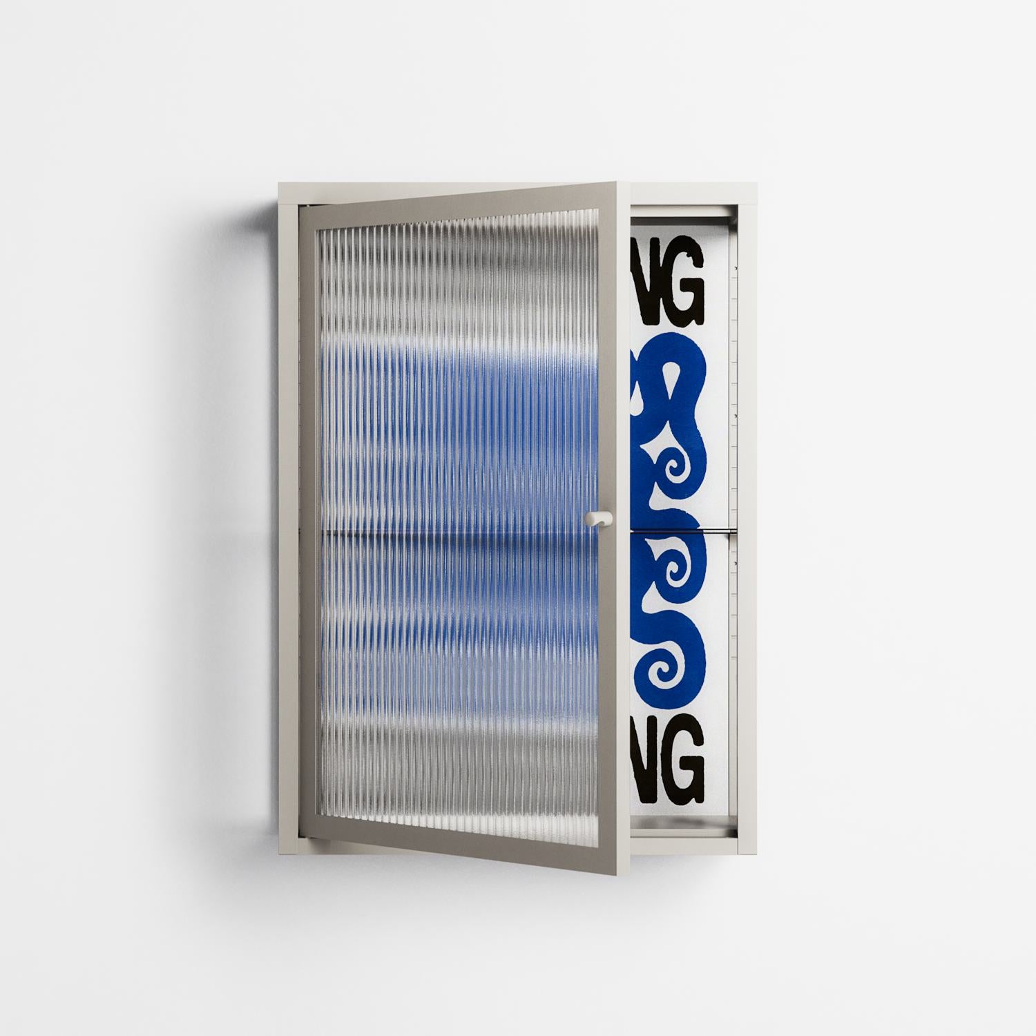 Everything is Confusing - Wall Cabinet - Alexander Khabbazi - Pebble - Reeded glass