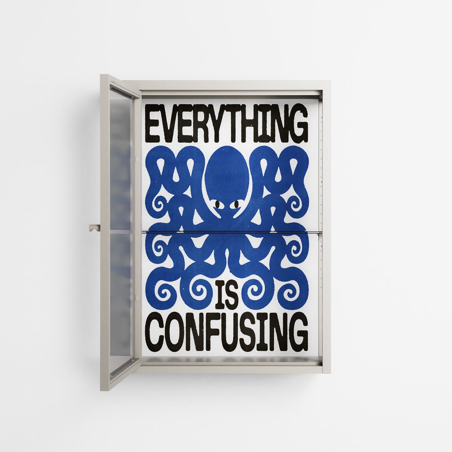 Everything is Confusing - Wall Cabinet - Alexander Khabbazi - Pebble - Reeded glass