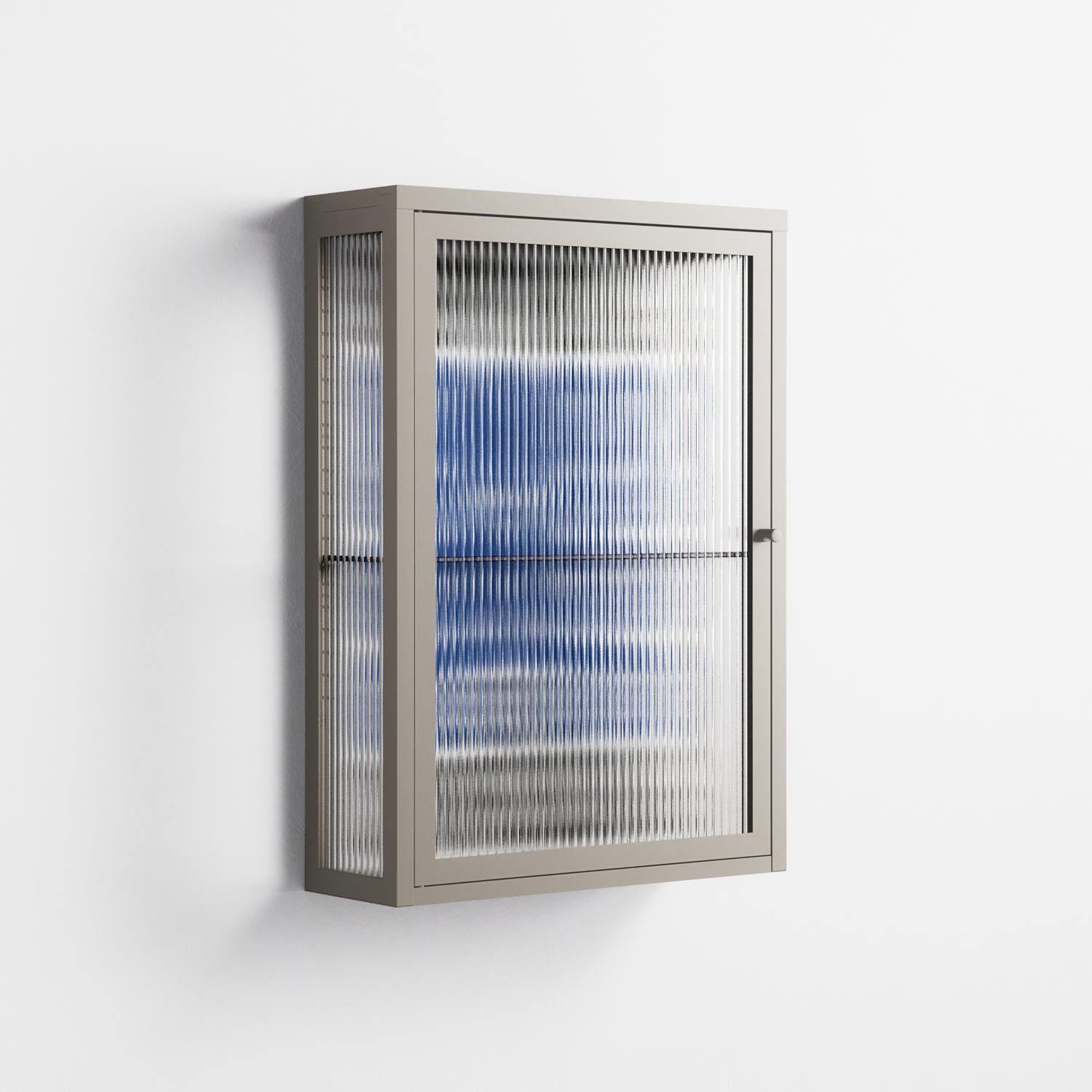 Everything is Confusing - Wall Cabinet - Alexander Khabbazi - Pebble - Reeded glass