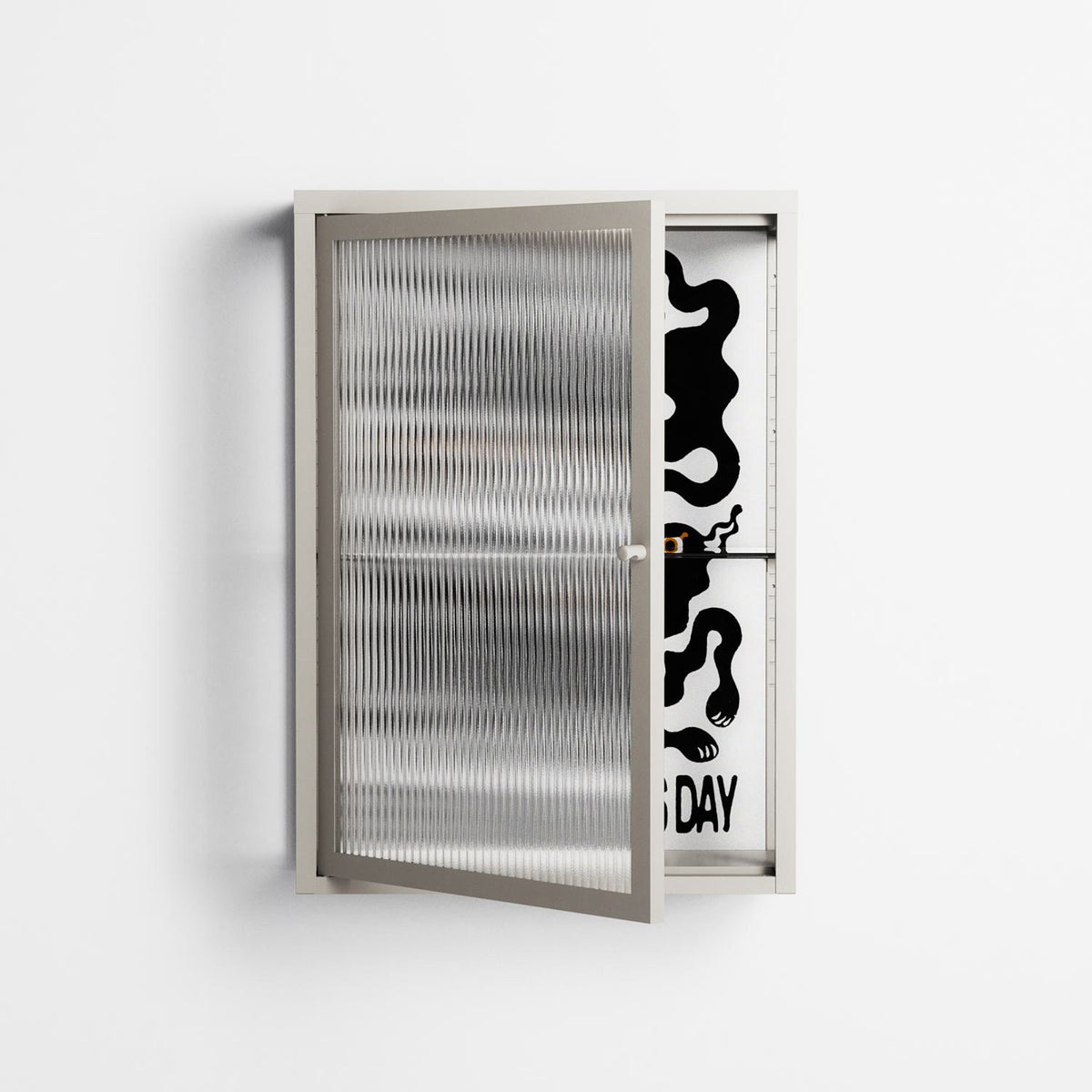 Every Dog - Wall Cabinet - Alexander Khabbazi - Pebble - Reeded glass