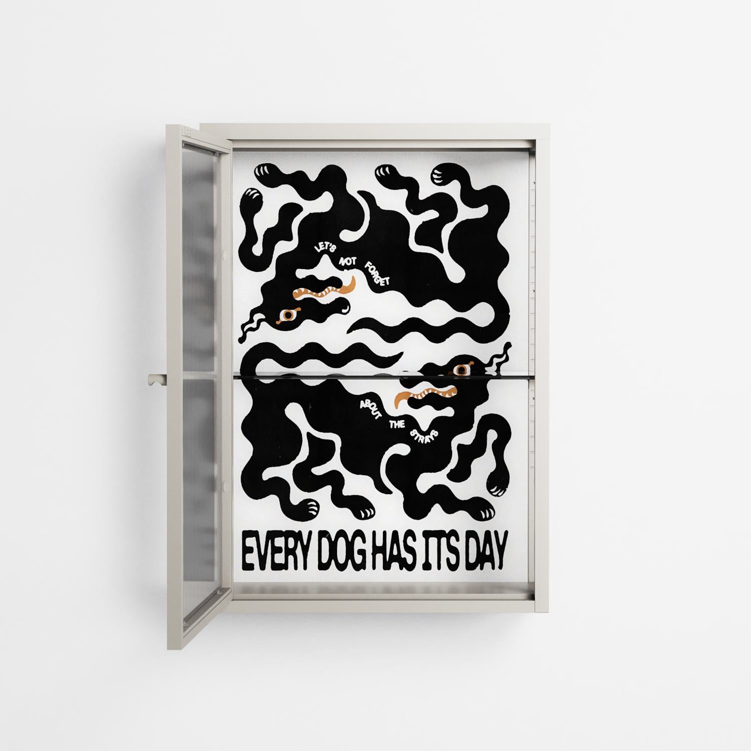Every Dog - Wall Cabinet - Alexander Khabbazi - Pebble - Reeded glass
