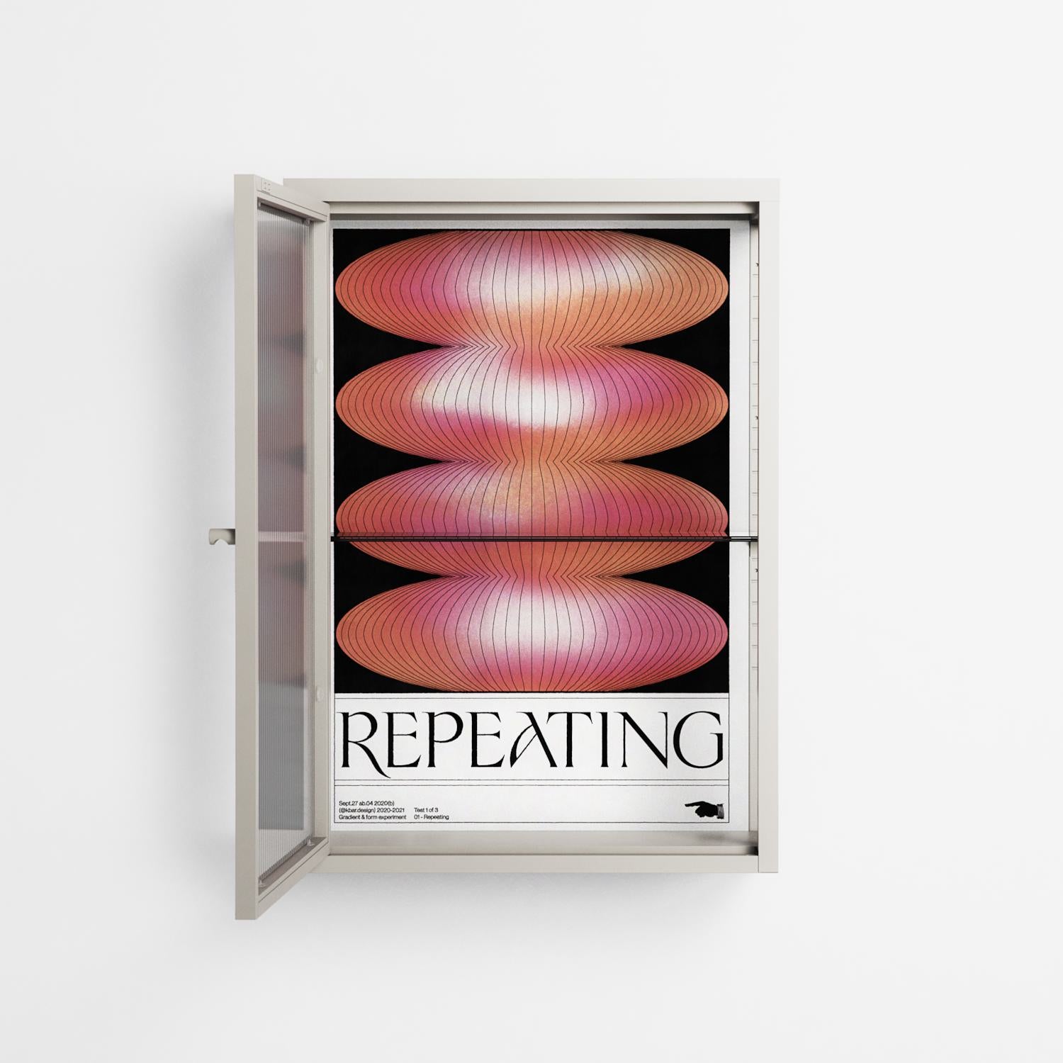 Repeating - Wall Cabinet - Alexander Khabbazi - Pebble - Reeded glass