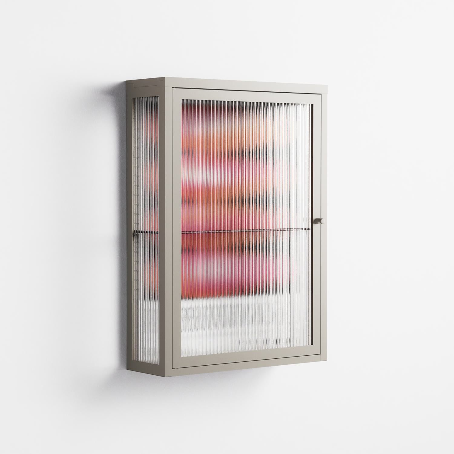 Repeating - Wall Cabinet - Alexander Khabbazi - Pebble - Reeded glass