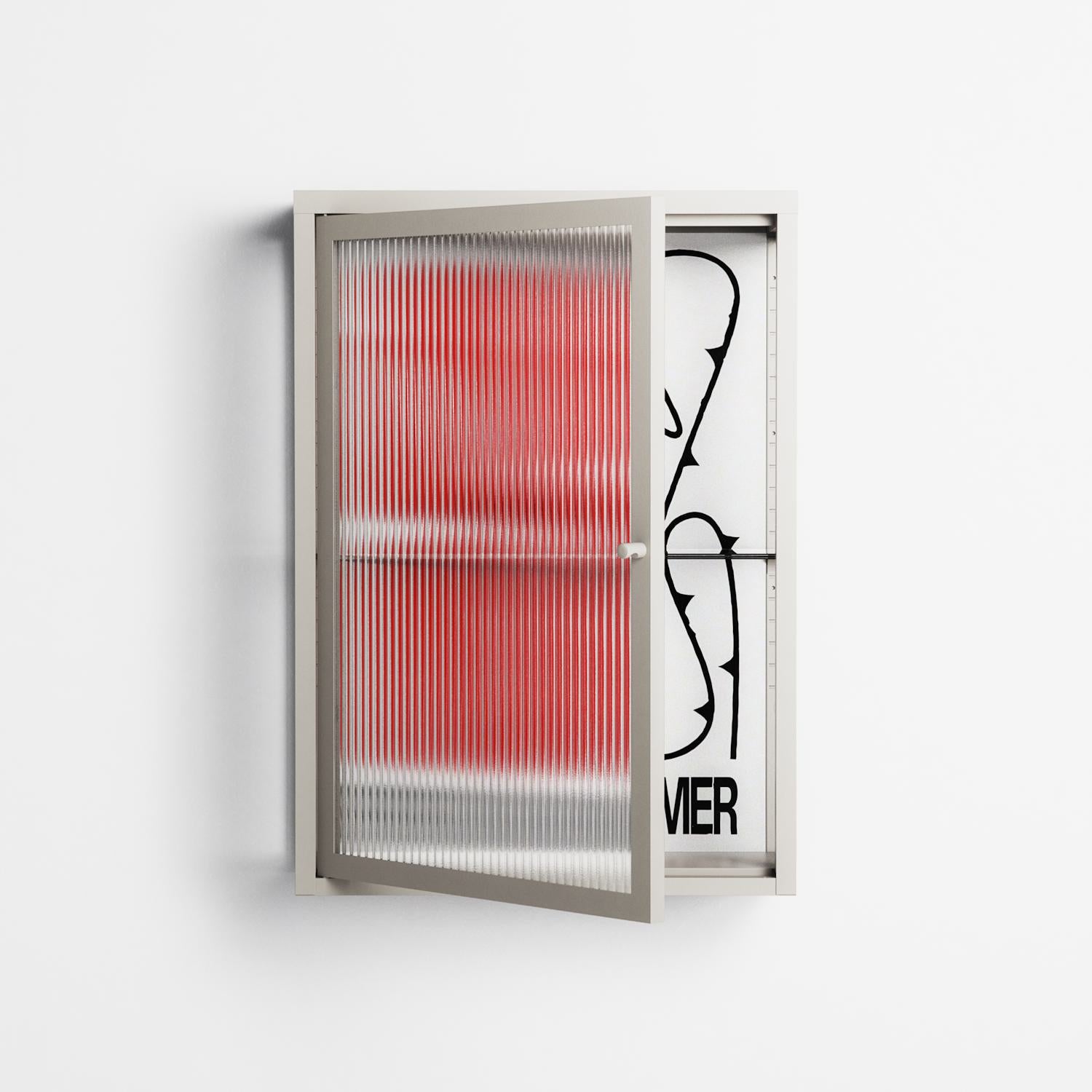 Spring to Summer - Wall Cabinet - Alexander Khabbazi - Pebble - Reeded glass