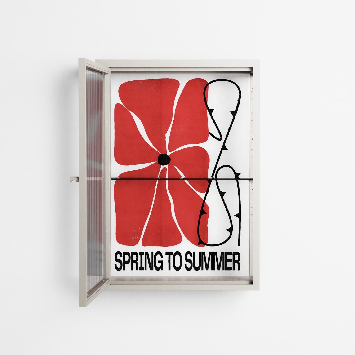 Spring to Summer - Wall Cabinet - Alexander Khabbazi - Pebble - Reeded glass