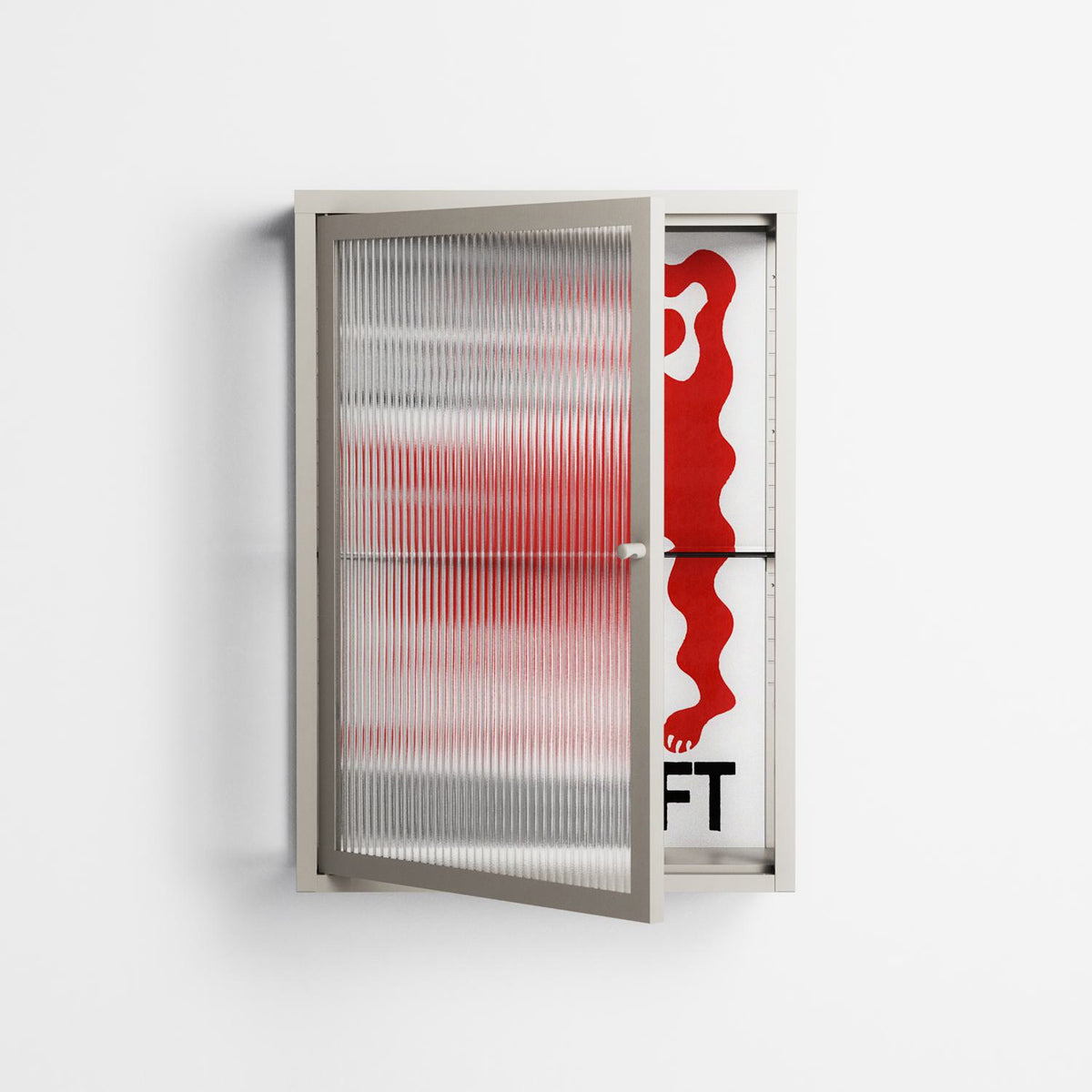 Nine Lives - Wall Cabinet - Alexander Khabbazi - Pebble - Reeded glass