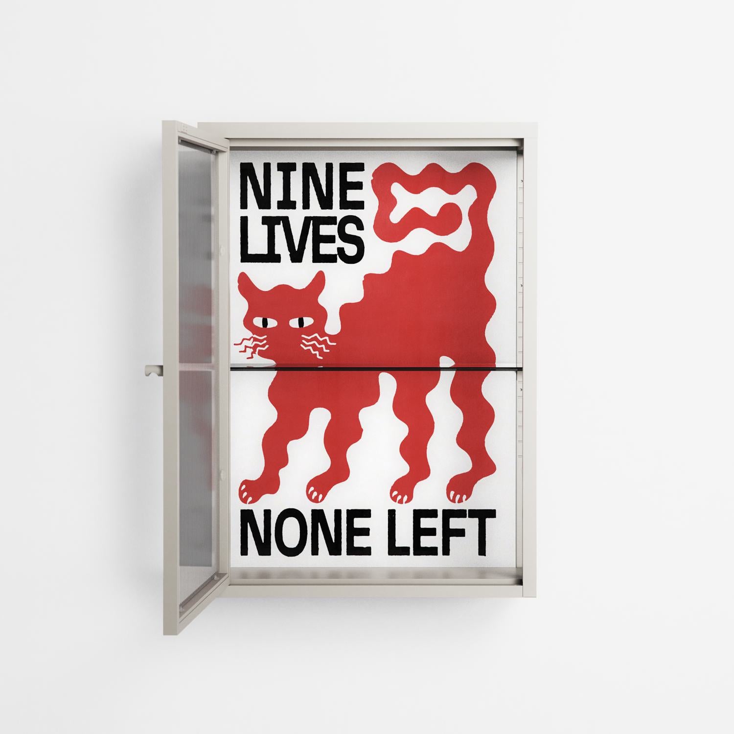 Nine Lives - Wall Cabinet - Alexander Khabbazi - Pebble - Reeded glass