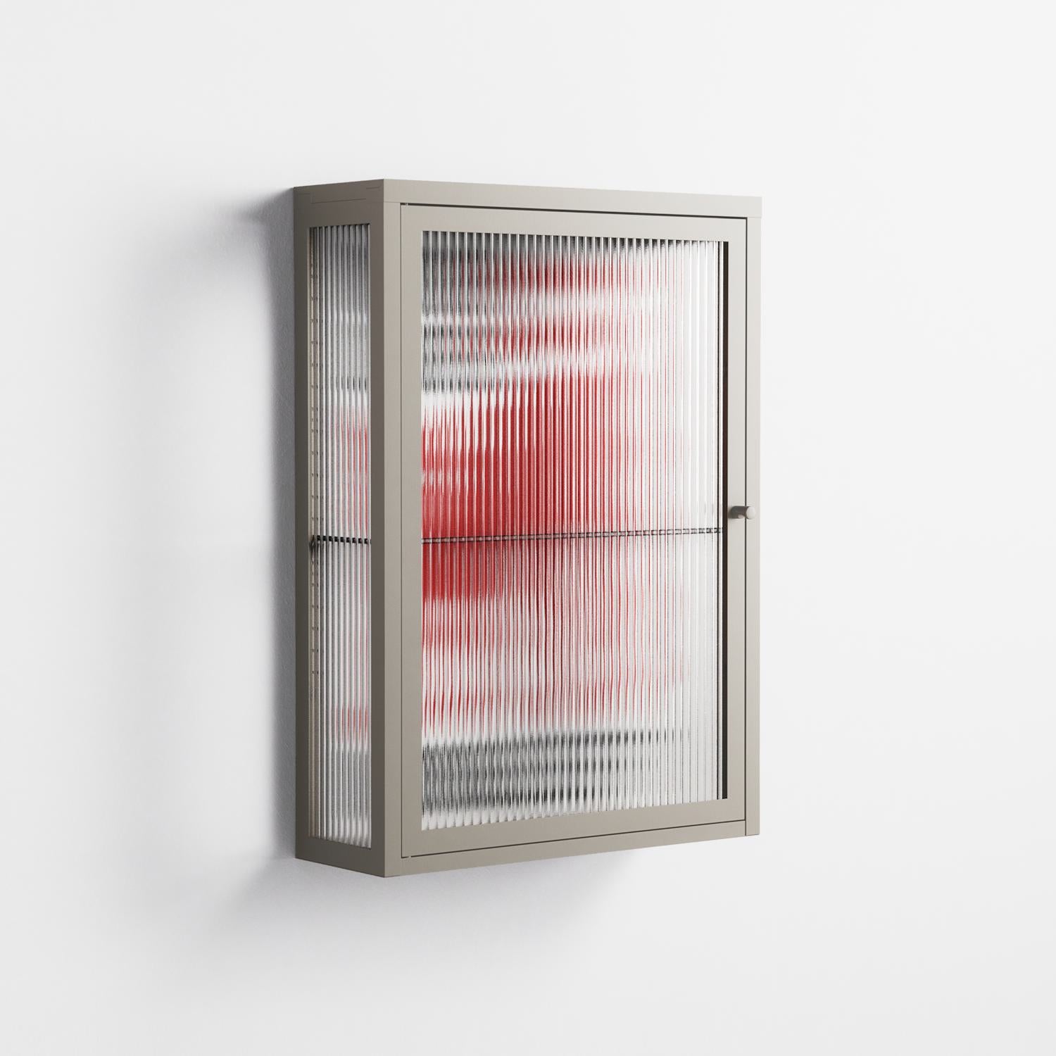 Nine Lives - Wall Cabinet - Alexander Khabbazi - Pebble - Reeded glass