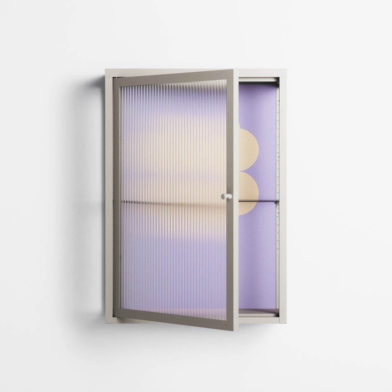 Amara - Wall Cabinet - Linus Lohoff - Pebble - Reeded glass