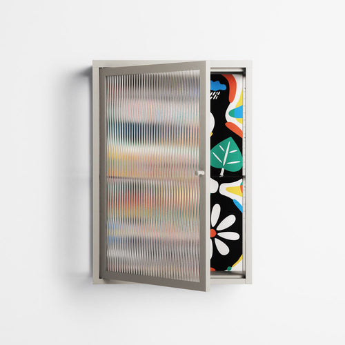 Alive - Wall Cabinet - Vratislav Pecka - Pebble - Reeded glass