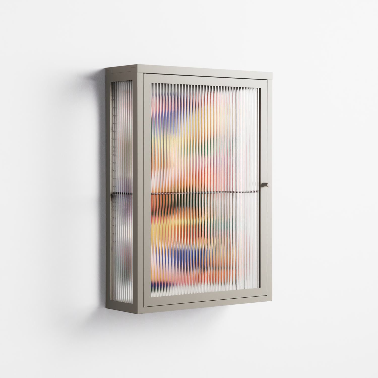 Gloss - Wall Cabinet - Vratislav Pecka - Pebble - Reeded glass