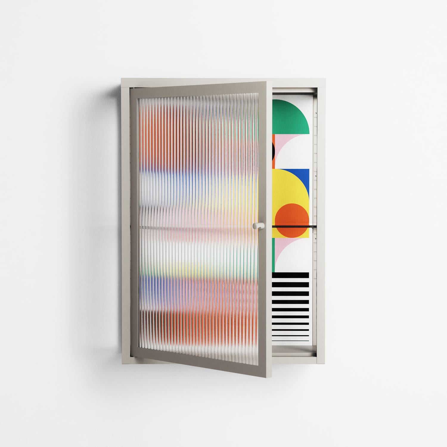 Murano - Wall Cabinet - Vratislav Pecka - Pebble - Reeded glass