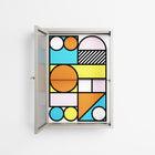 Palette - Wall Cabinet - Vratislav Pecka - Pebble - Reeded glass