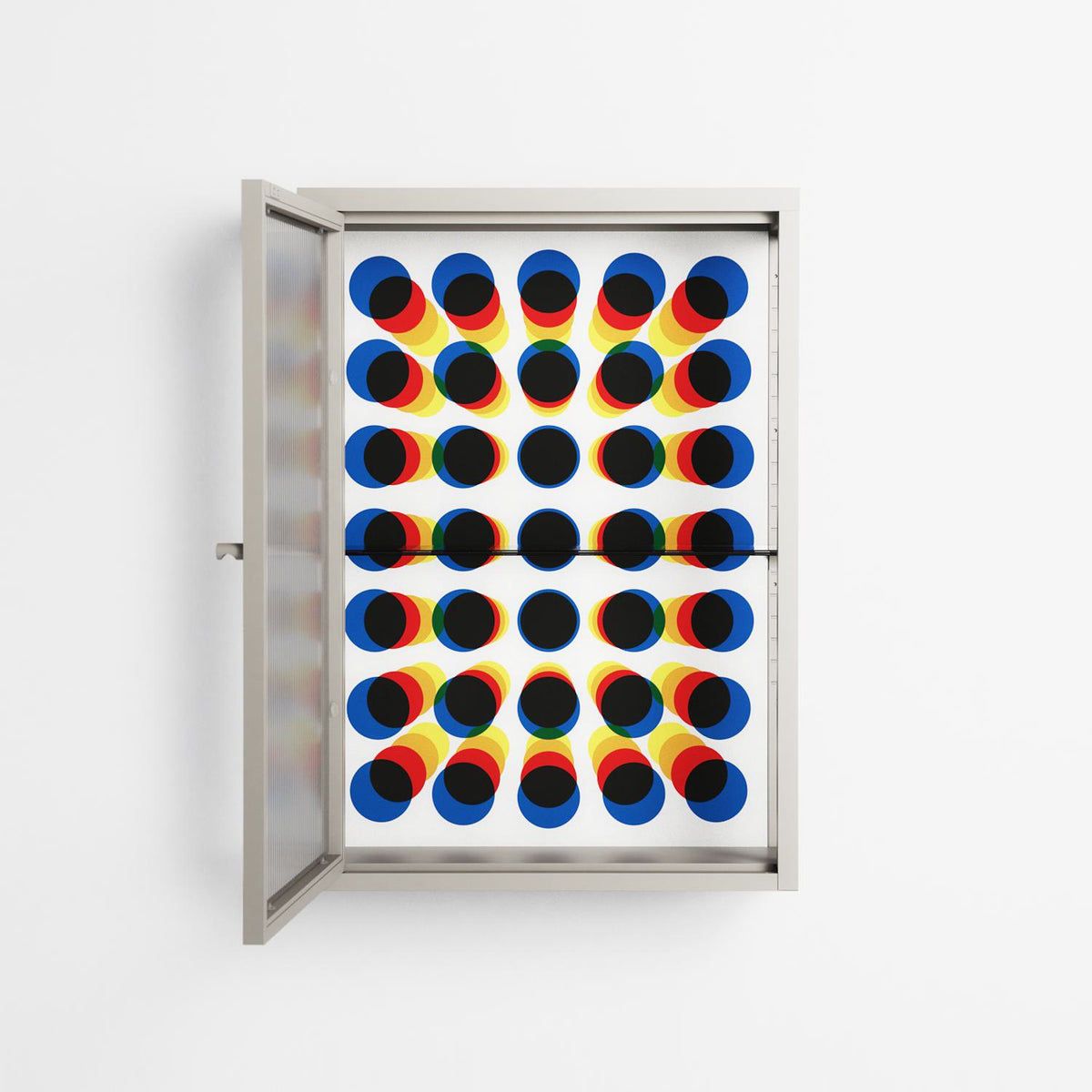 Perspektiva - Wall Cabinet - Vratislav Pecka - Pebble - Reeded glass