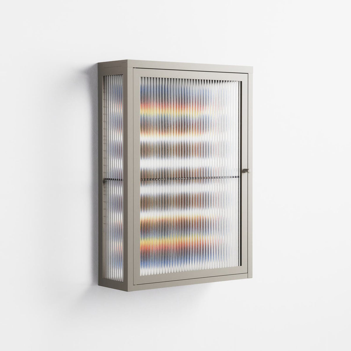 Perspektiva - Wall Cabinet - Vratislav Pecka - Pebble - Reeded glass