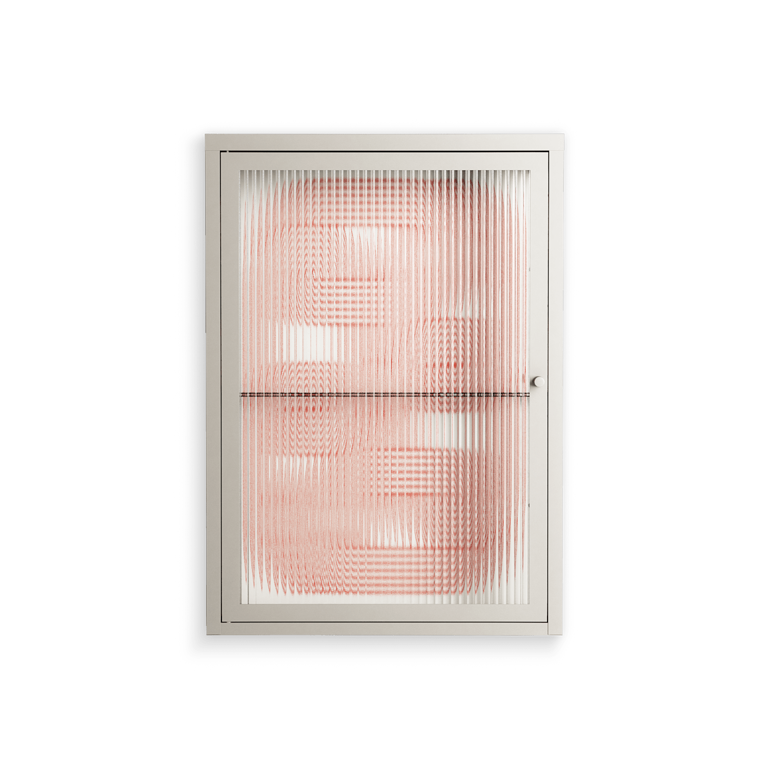 United - Wall Cabinet - Vratislav Pecka - Pebble - Reeded glass