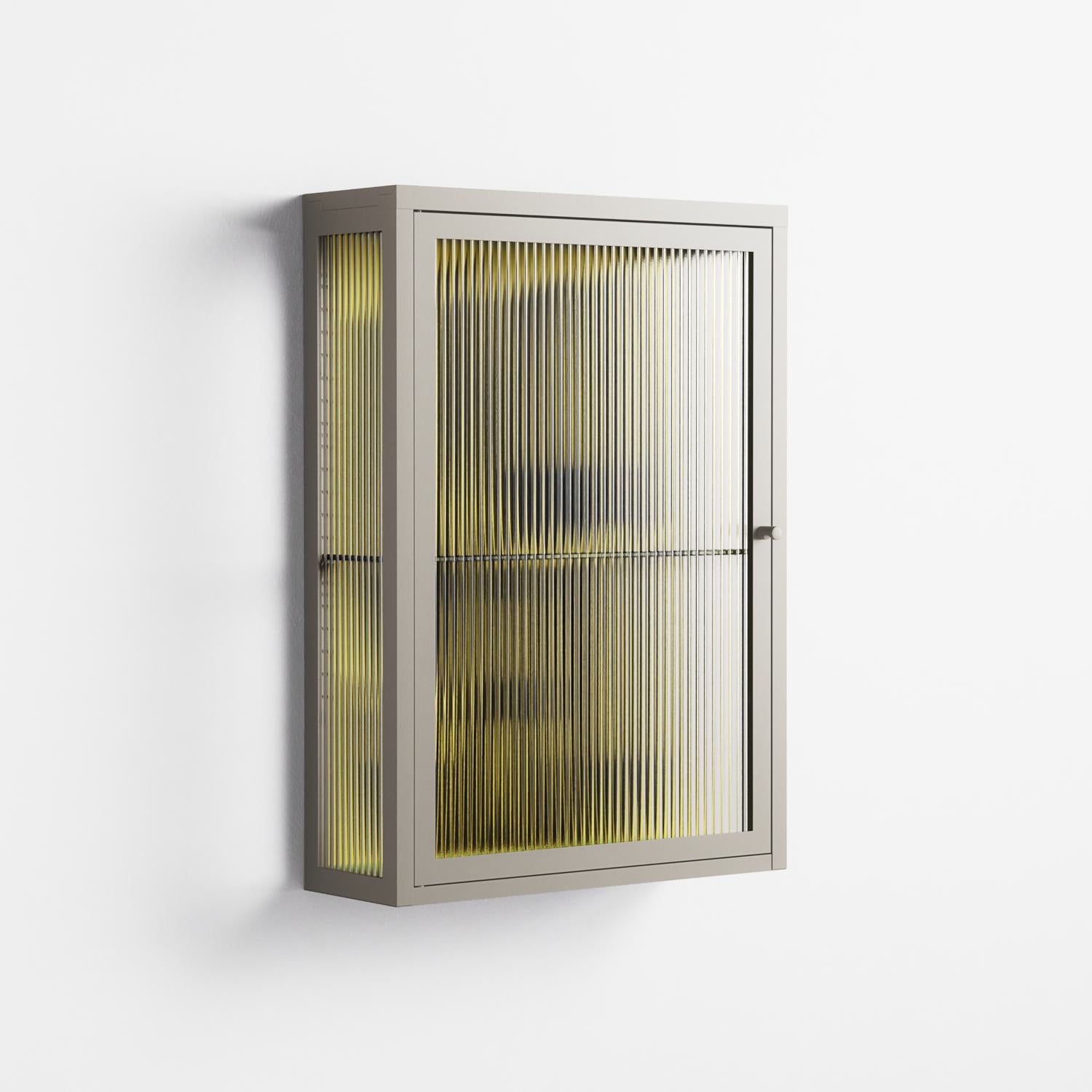 Yay - Wall Cabinet - Vratislav Pecka - Pebble - Reeded glass