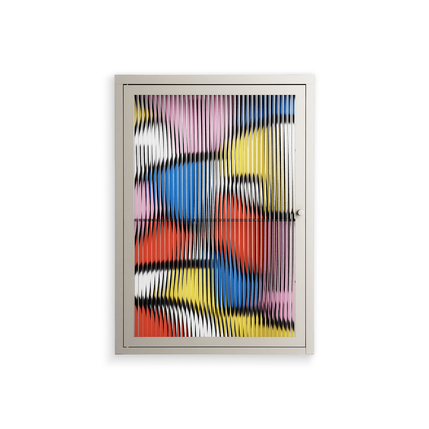 Yo - Wall Cabinet - Vratislav Pecka - Pebble - Reeded glass