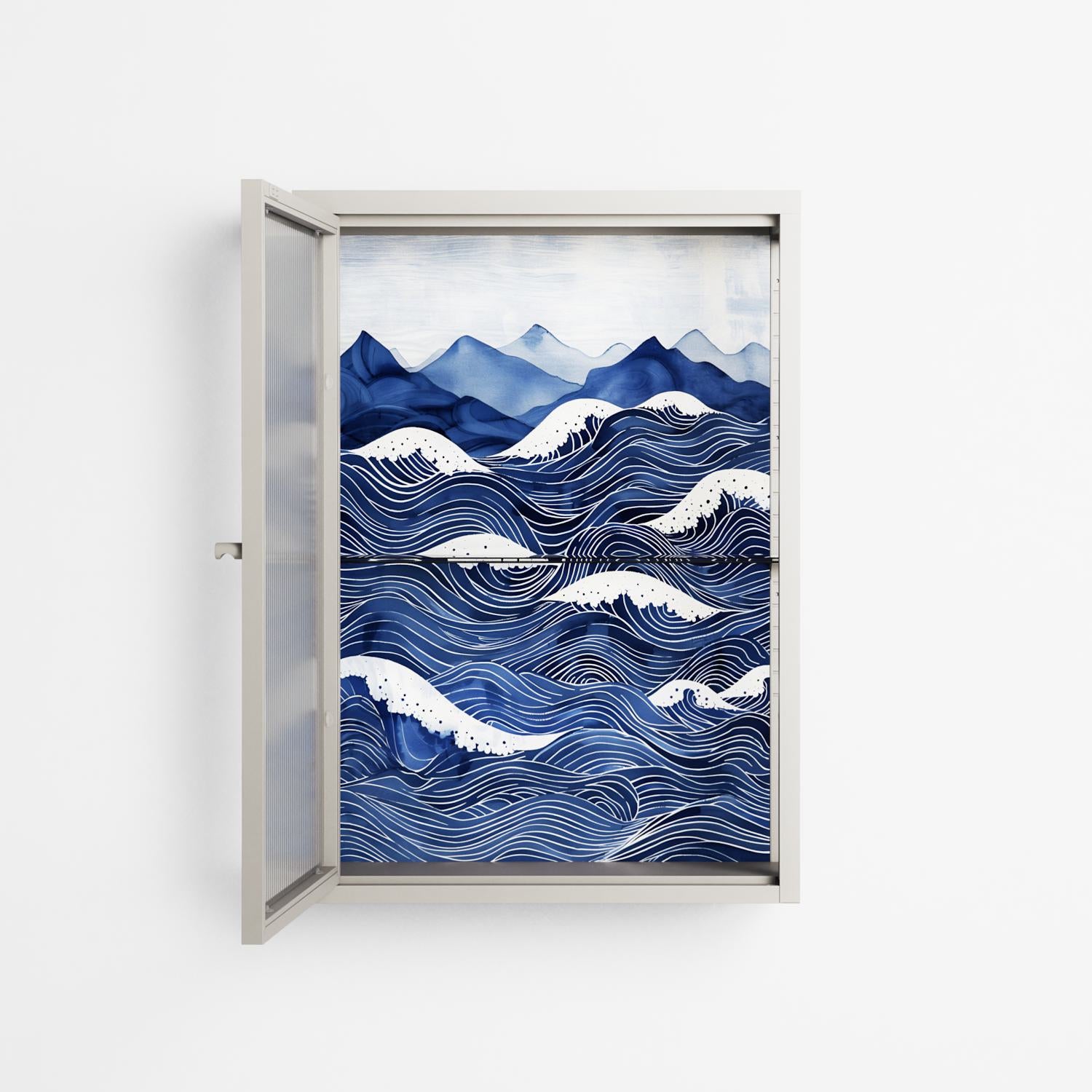 Dalgalar - Wall Cabinet - Nur Rydberg - Pebble - Reeded glass