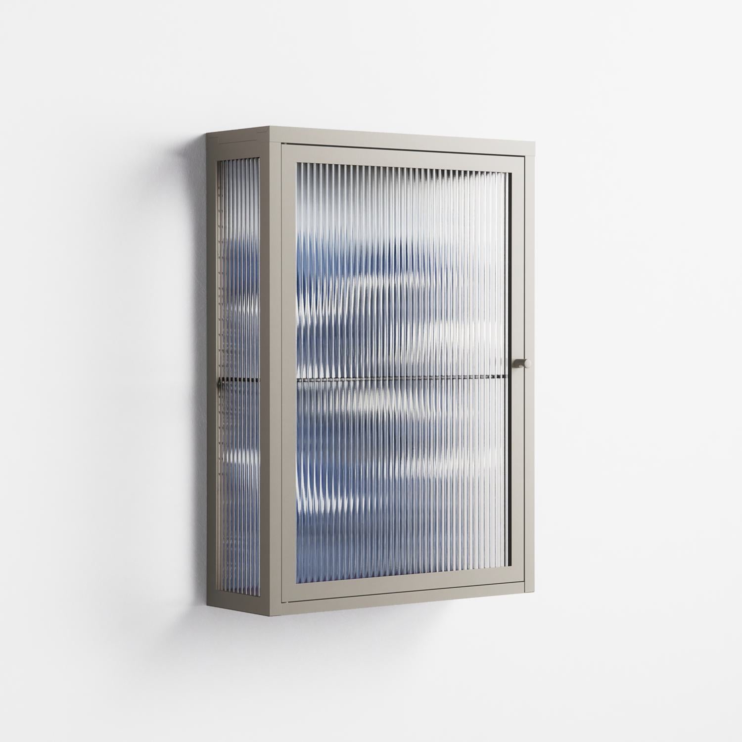 Dalgalar - Wall Cabinet - Nur Rydberg - Pebble - Reeded glass