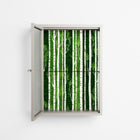 Björkskog - Wall Cabinet - Nur Rydberg - Pebble - Reeded glass