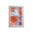 Big Orange Blooms - Wall Cabinet - Katie O’Shea - Pebble - Reeded glass