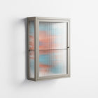 Big Orange Blooms 2 - Wall Cabinet - Katie O’Shea - Pebble - Reeded glass
