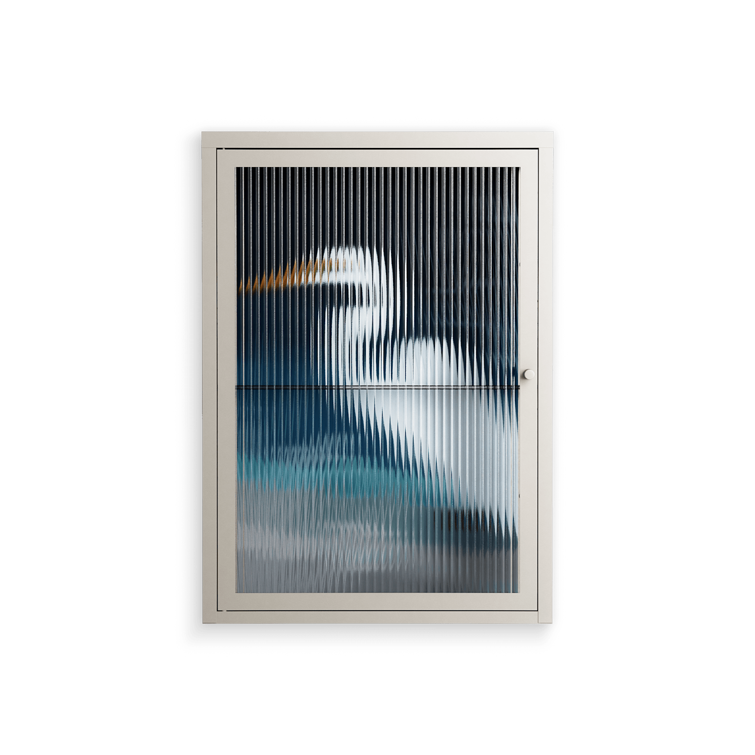 Egret - Wall Cabinet - Katie O’Shea - Pebble - Reeded glass