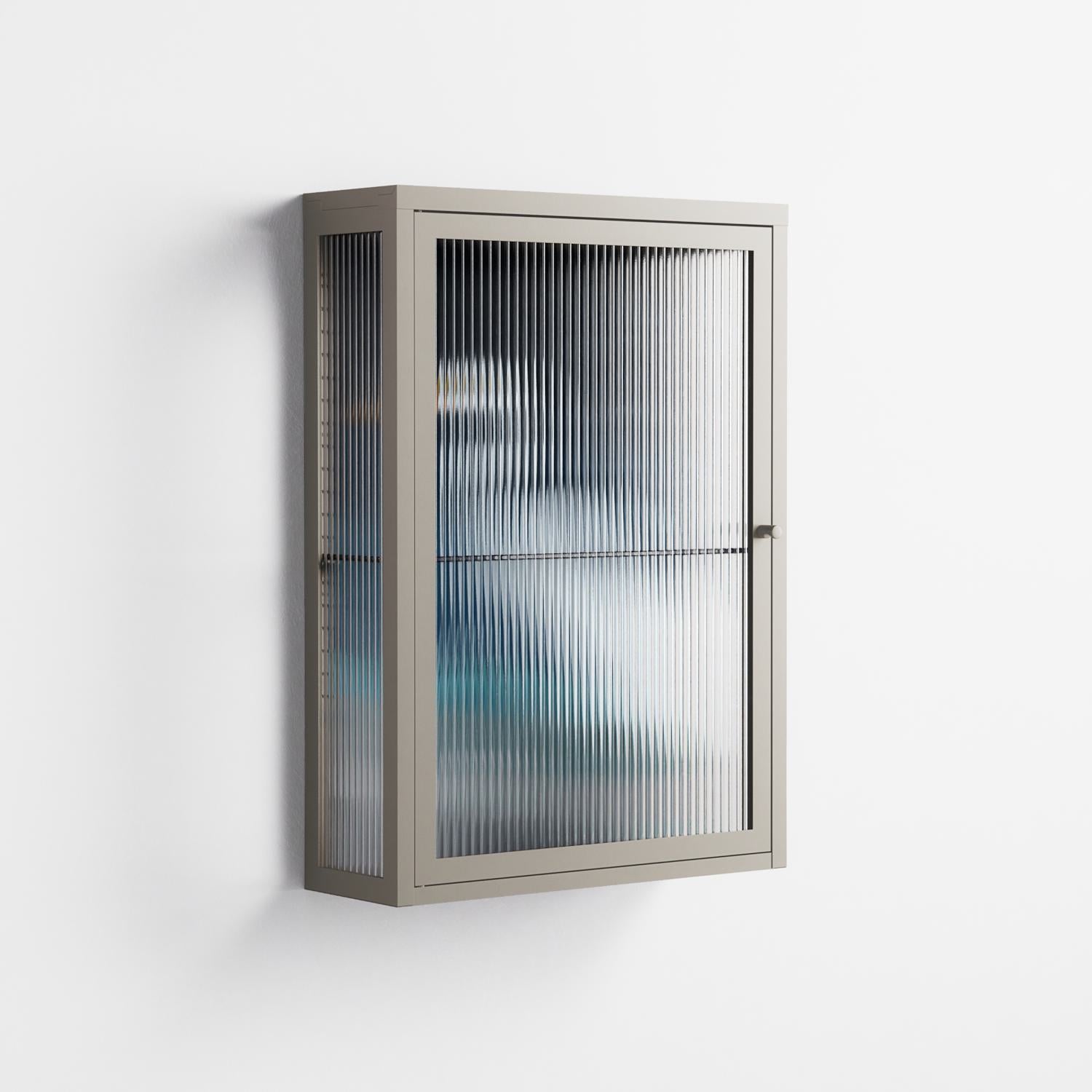 Egret - Wall Cabinet - Katie O’Shea - Pebble - Reeded glass