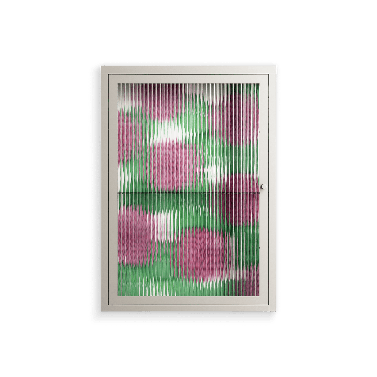 Pink Floras - Wall Cabinet - Katie O’Shea - Pebble - Reeded glass