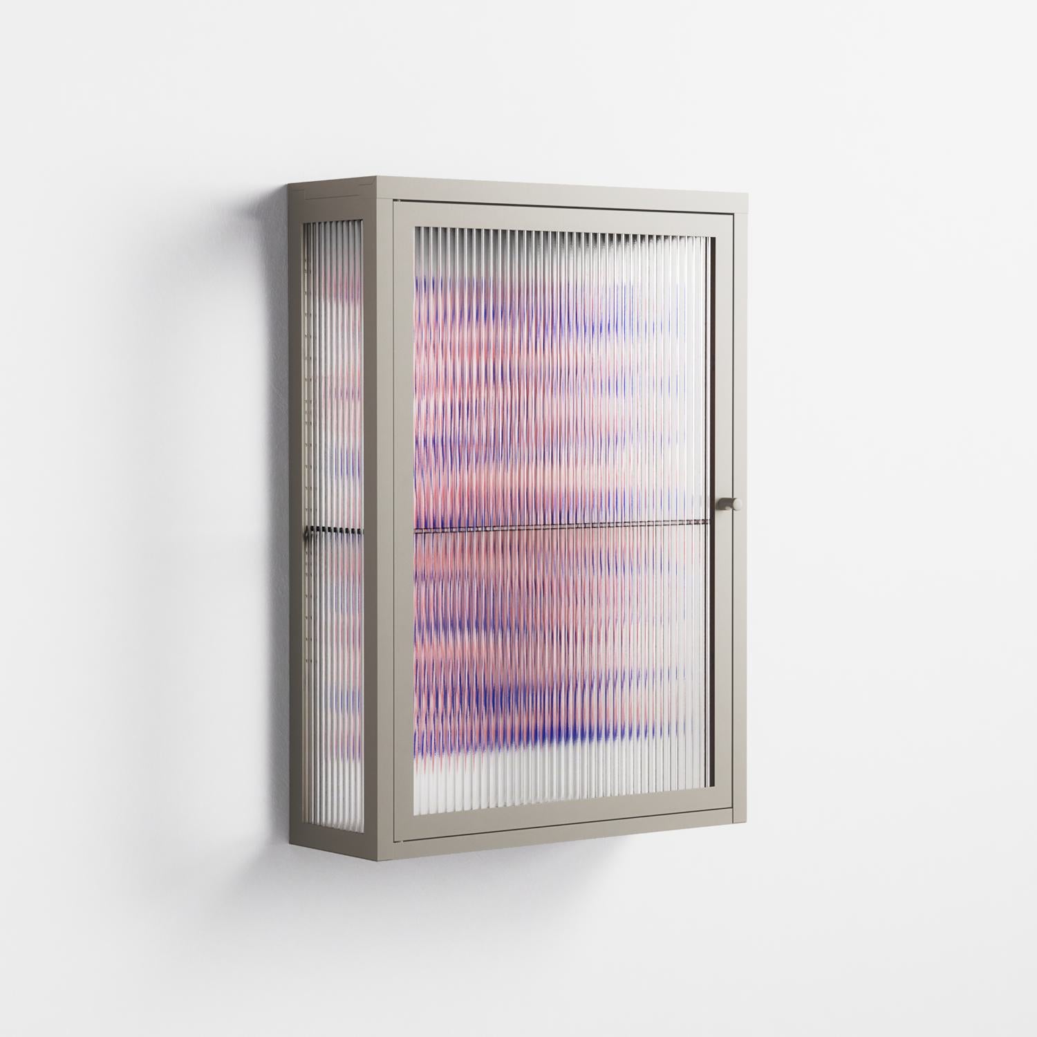 Redblooms - Wall Cabinet - Katie O’Shea - Pebble - Reeded glass