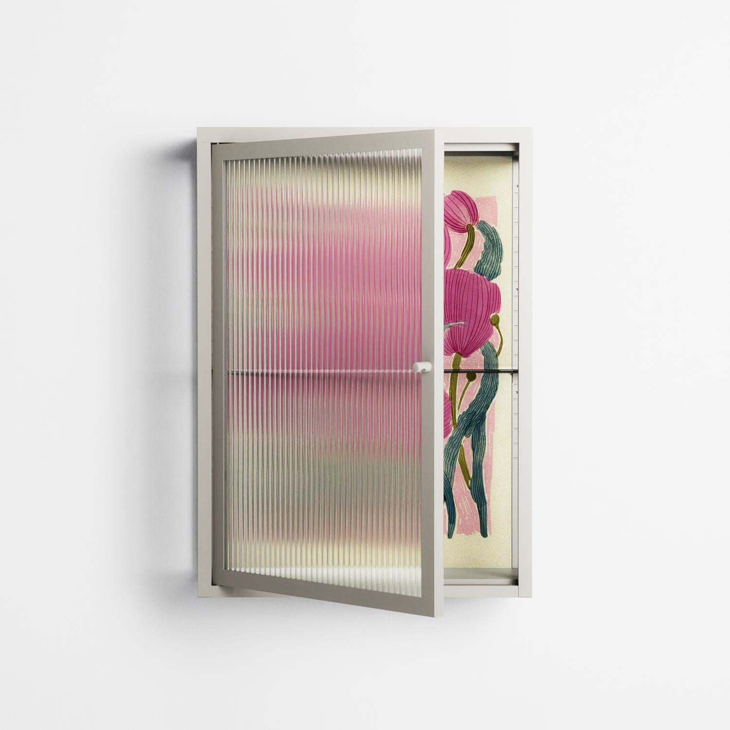 Tulips - Wall Cabinet - Katie O’Shea - Pebble - Reeded glass