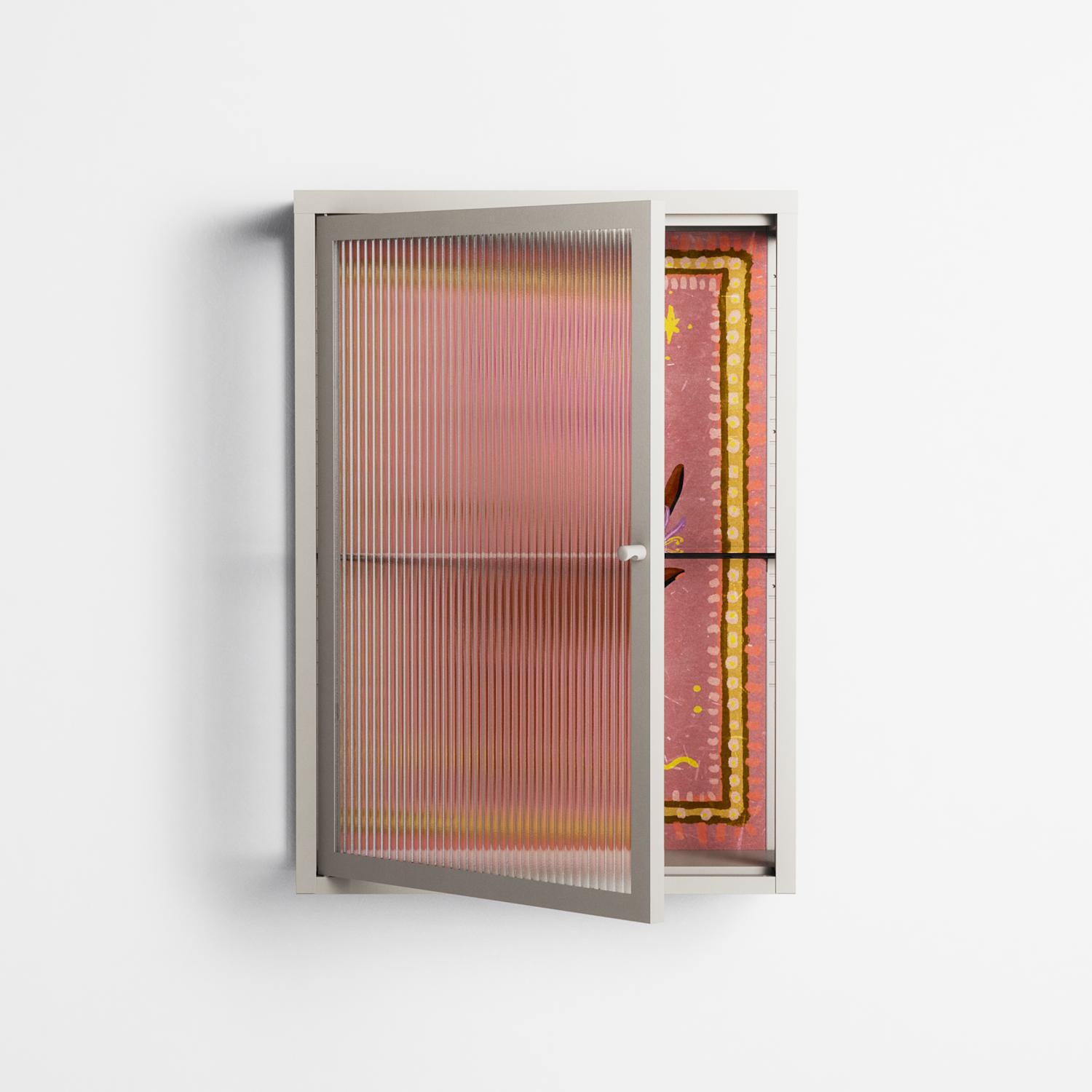 Connect With Nature - Wall Cabinet - Raissa Oltmanns - Pebble - Reeded glass