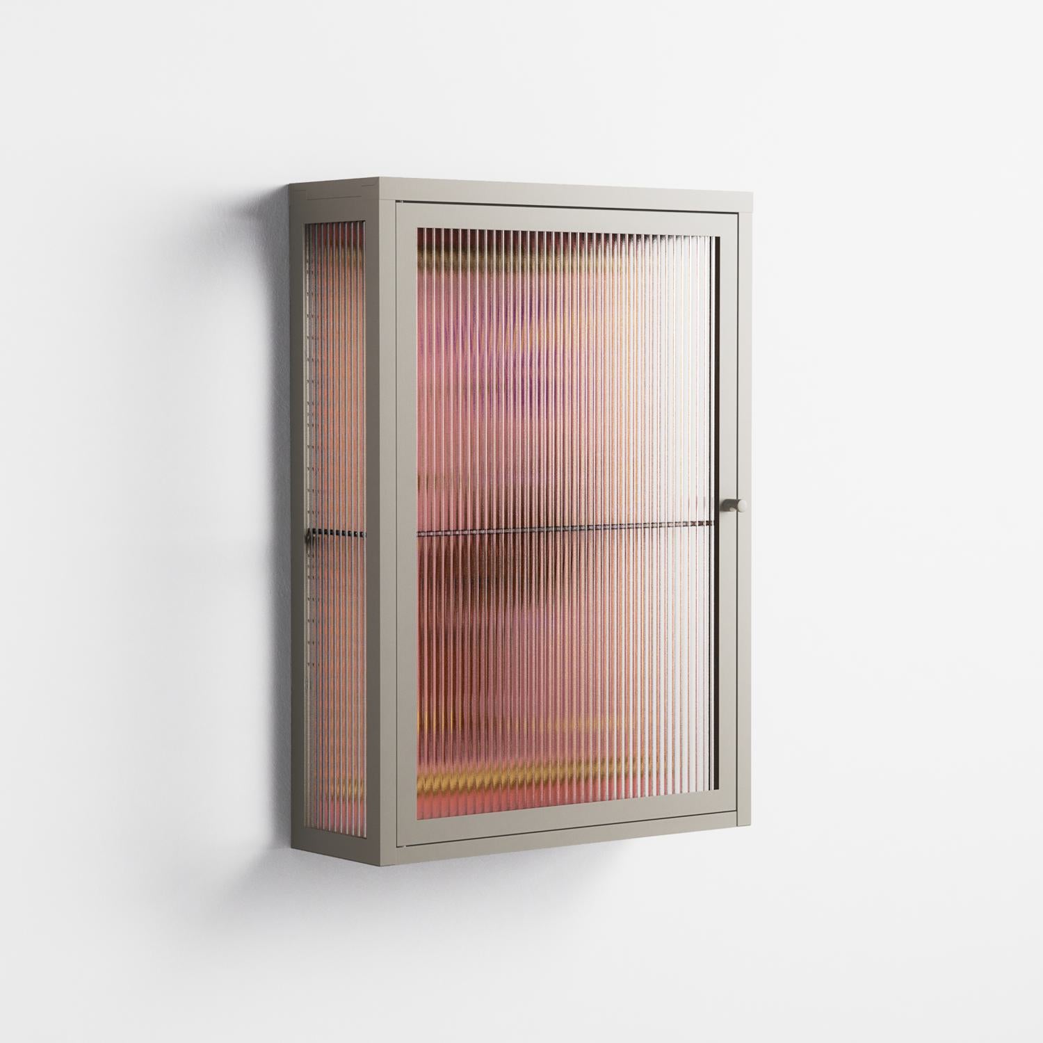 Connect With Nature - Wall Cabinet - Raissa Oltmanns - Pebble - Reeded glass