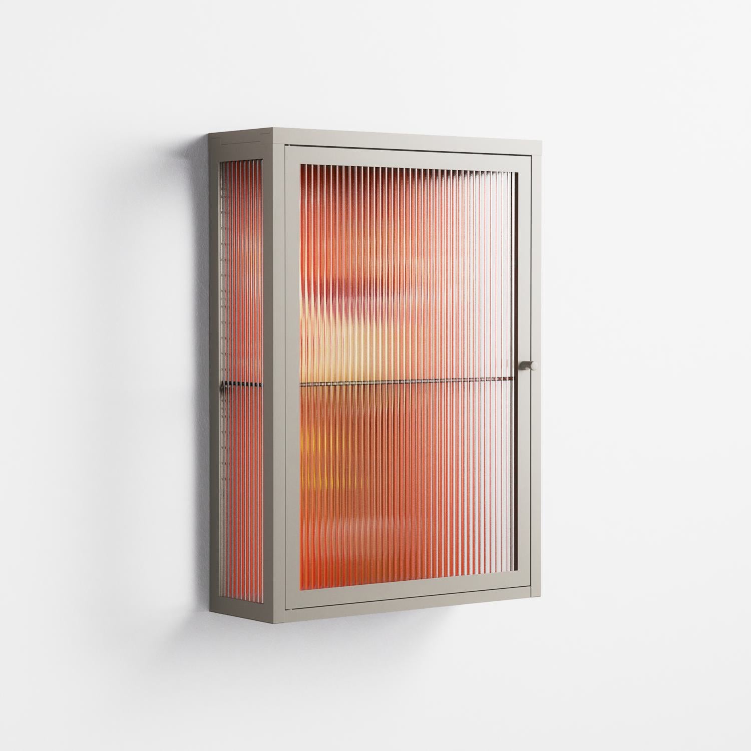 Drink And Cherries - Wall Cabinet - Raissa Oltmanns - Pebble - Reeded glass