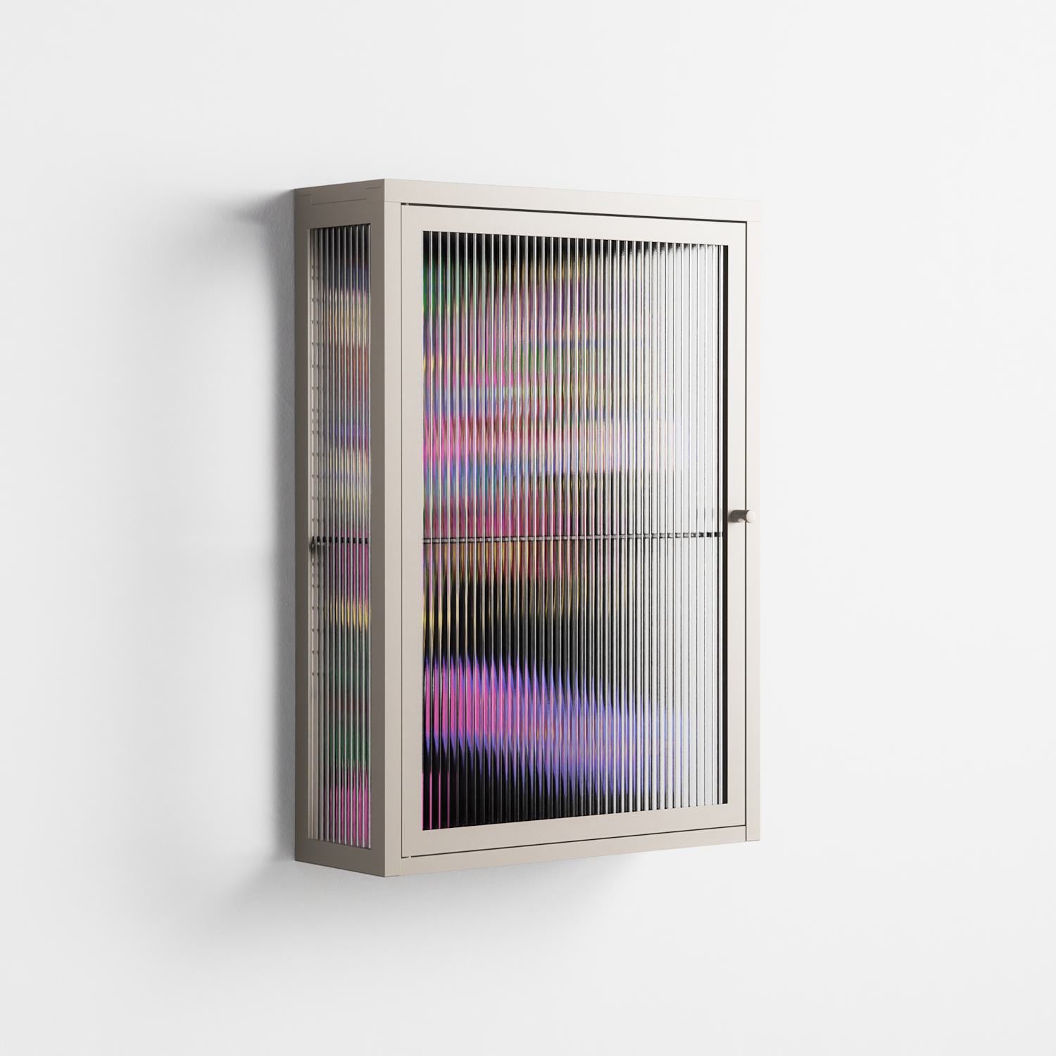 Gentleman - Wall Cabinet - Cezar Berje - Pebble - Reeded glass
