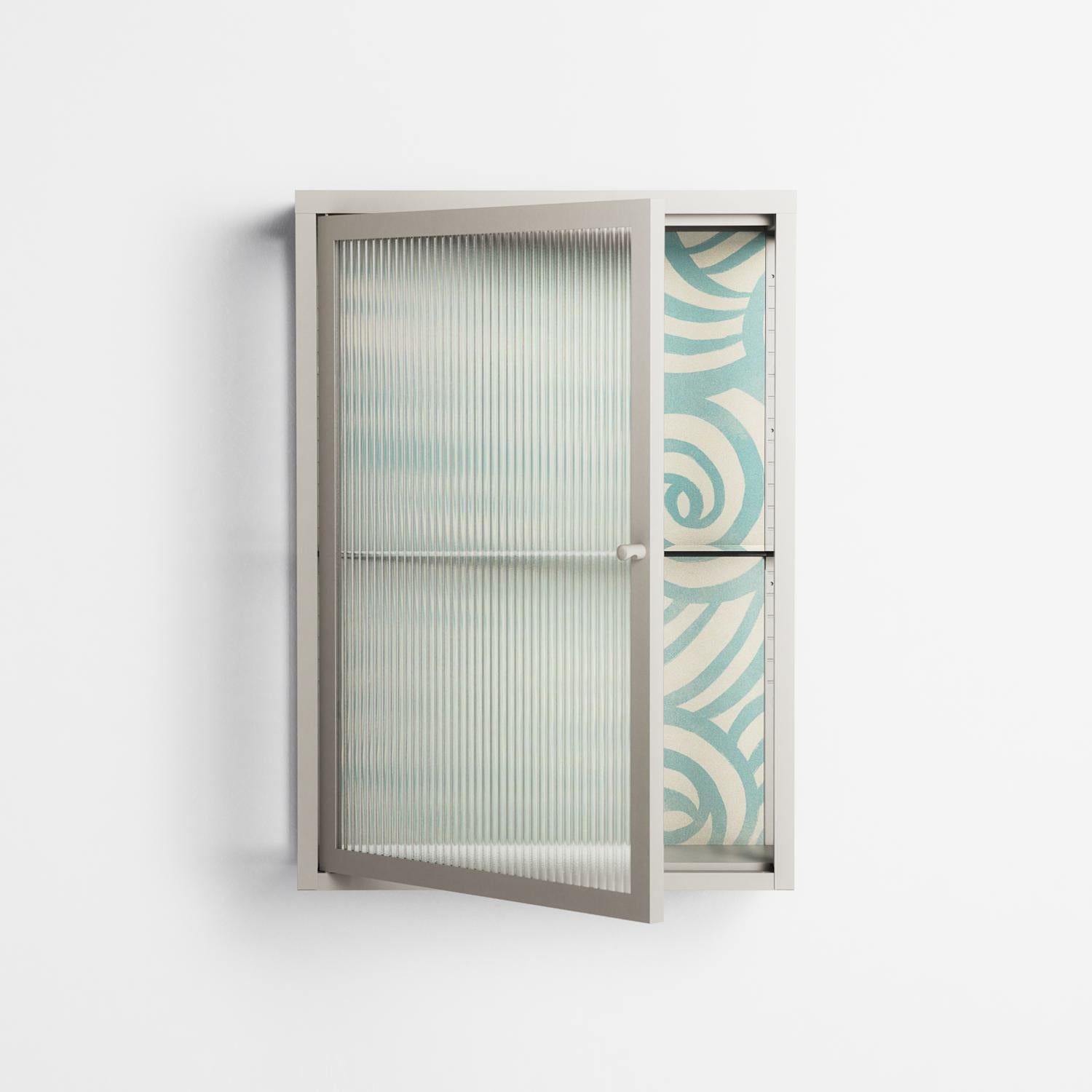 Epic Swirl - Wall Cabinet - Amy Suther - Pebble - Reeded glass