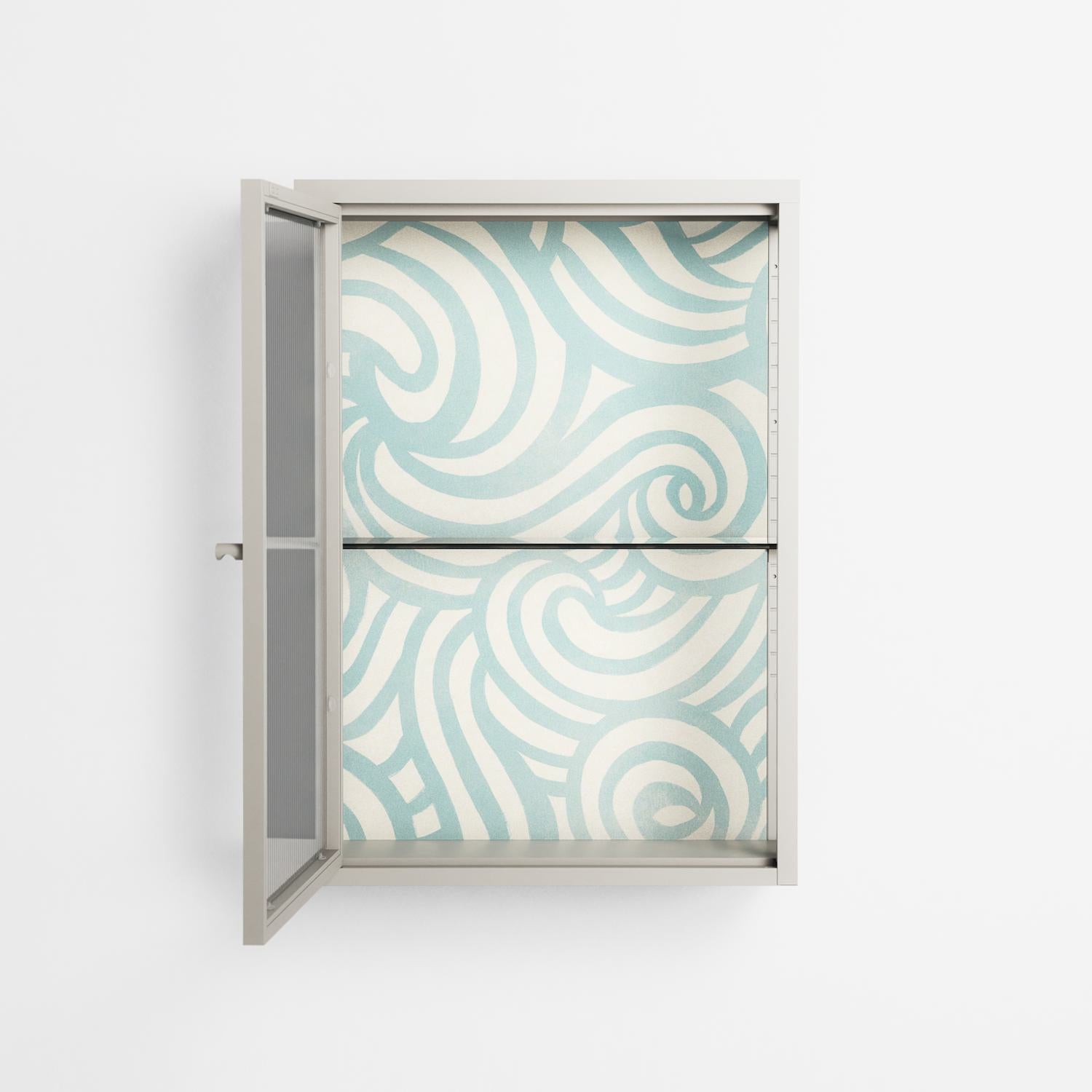 Epic Swirl - Wall Cabinet - Amy Suther - Pebble - Reeded glass
