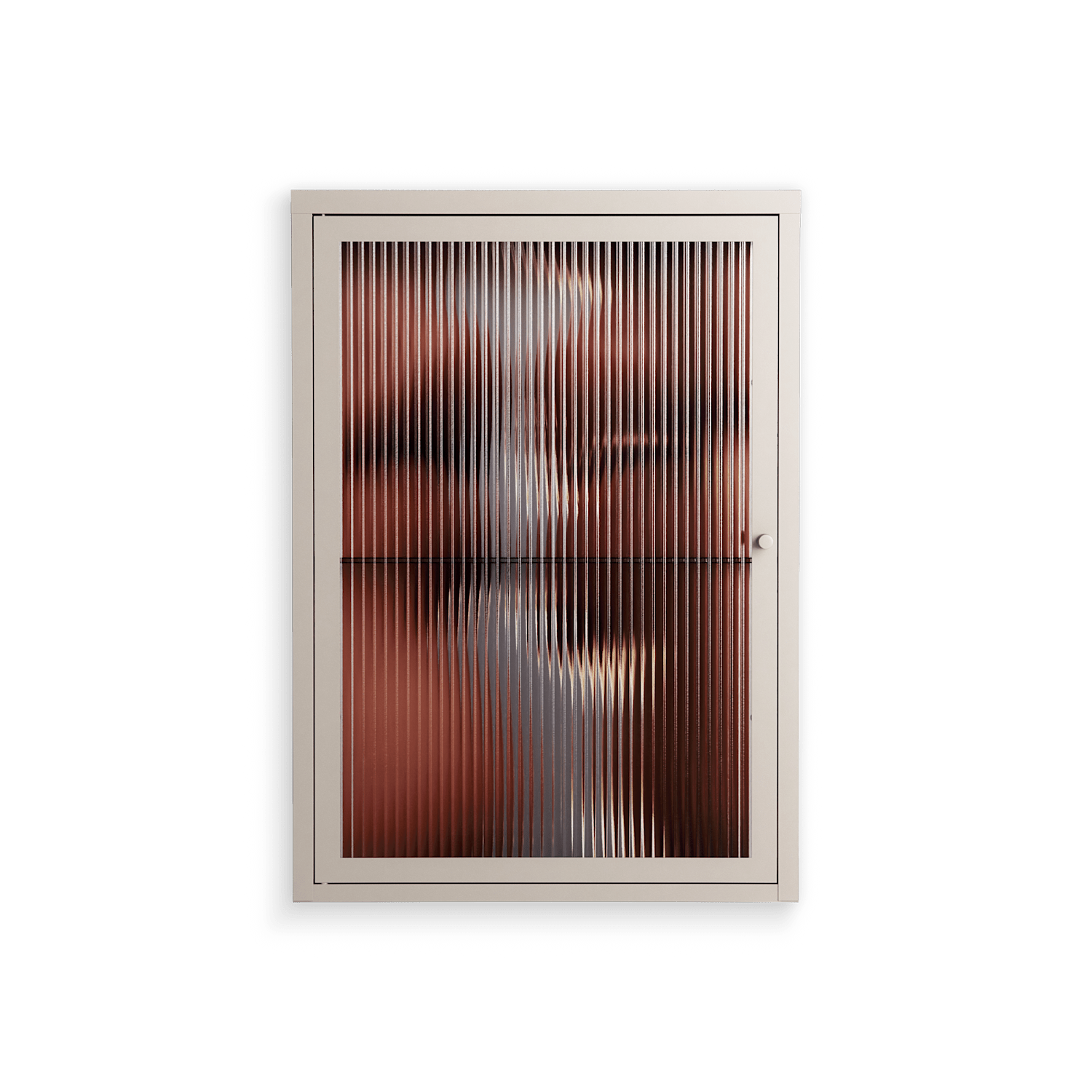 The Art Of Kissing 2 - Wall Cabinet - Nadia Ryder - Pebble - Reeded glass