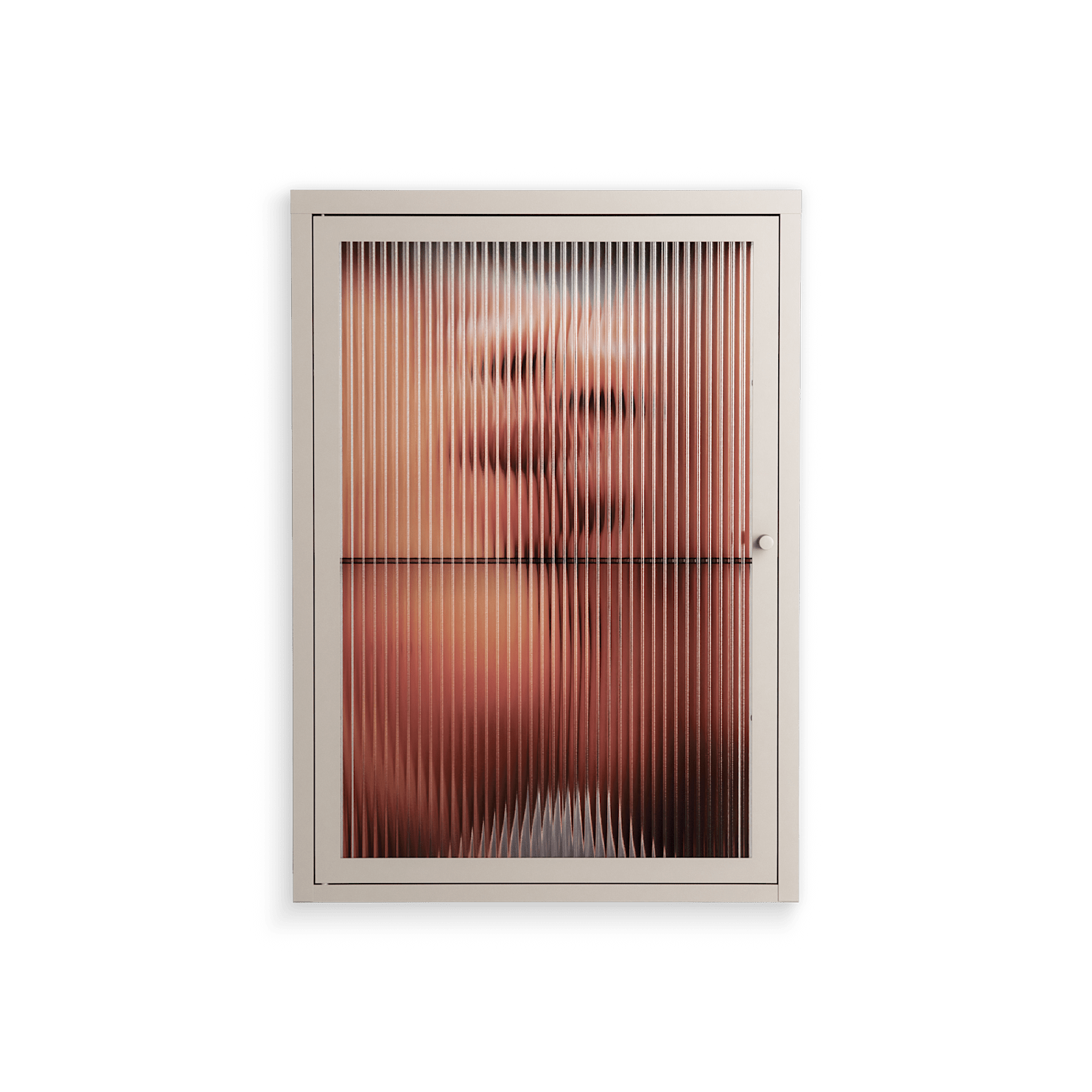 The Art Of Kissing - Wall Cabinet - Nadia Ryder - Pebble - Reeded glass