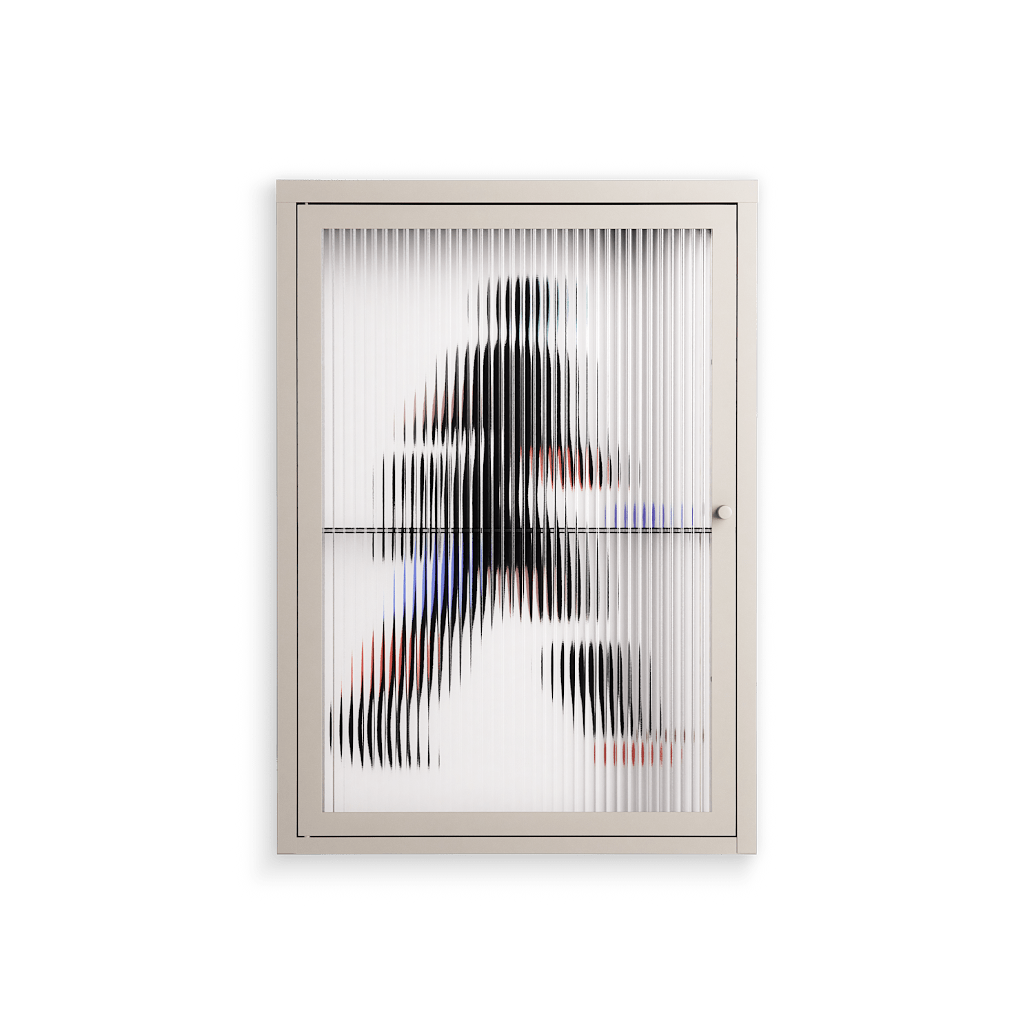 Décomposé - Wall Cabinet - David Vanadia - Pebble - Reeded glass