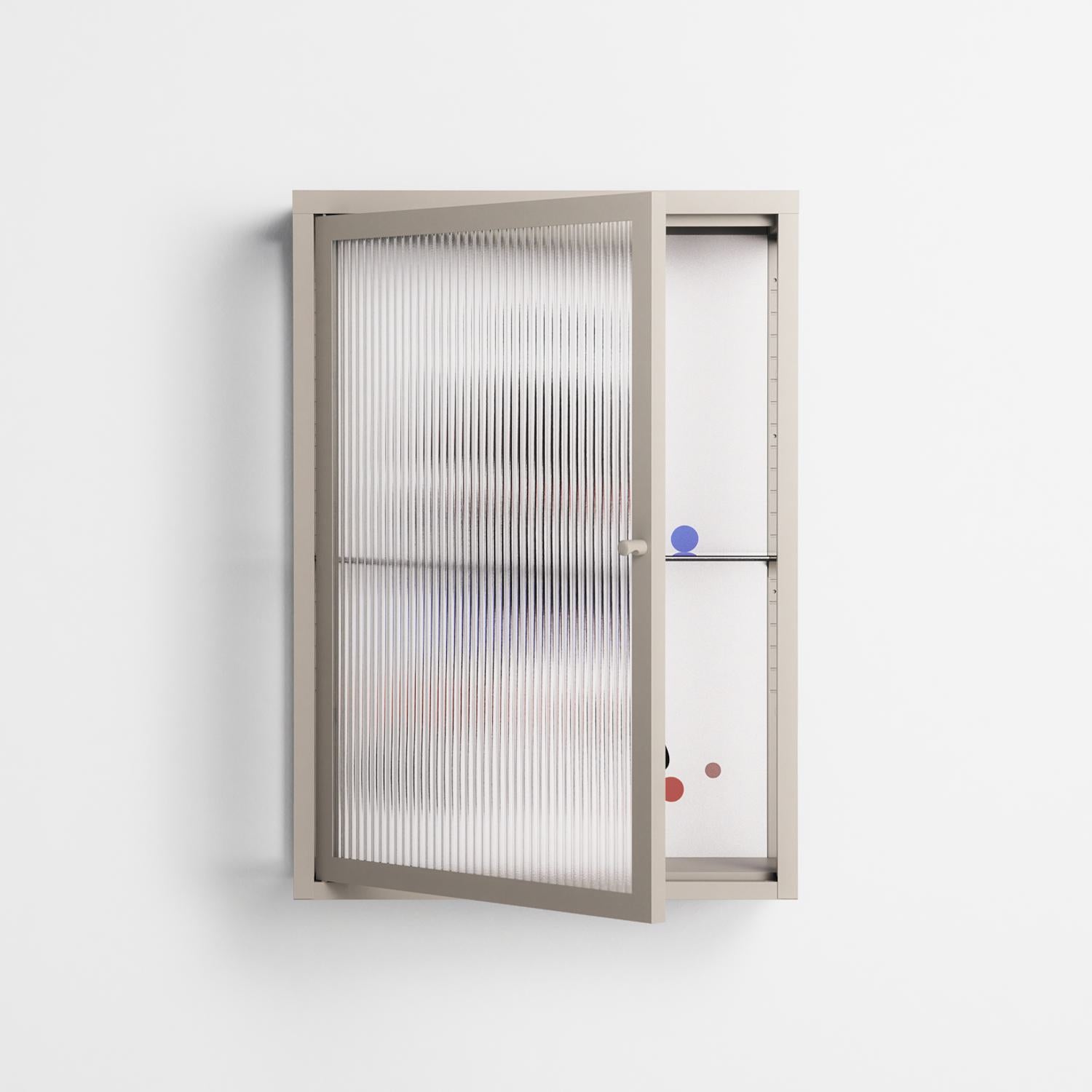 Décomposé - Wall Cabinet - David Vanadia - Pebble - Reeded glass