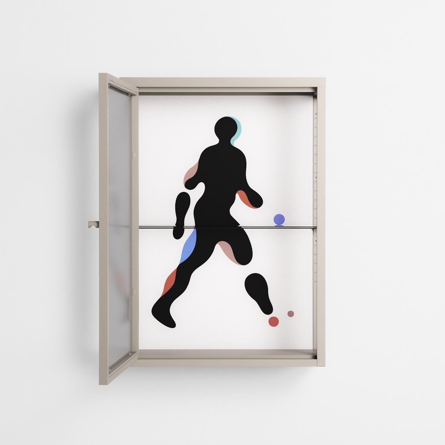 Décomposé - Wall Cabinet - David Vanadia - Pebble - Reeded glass