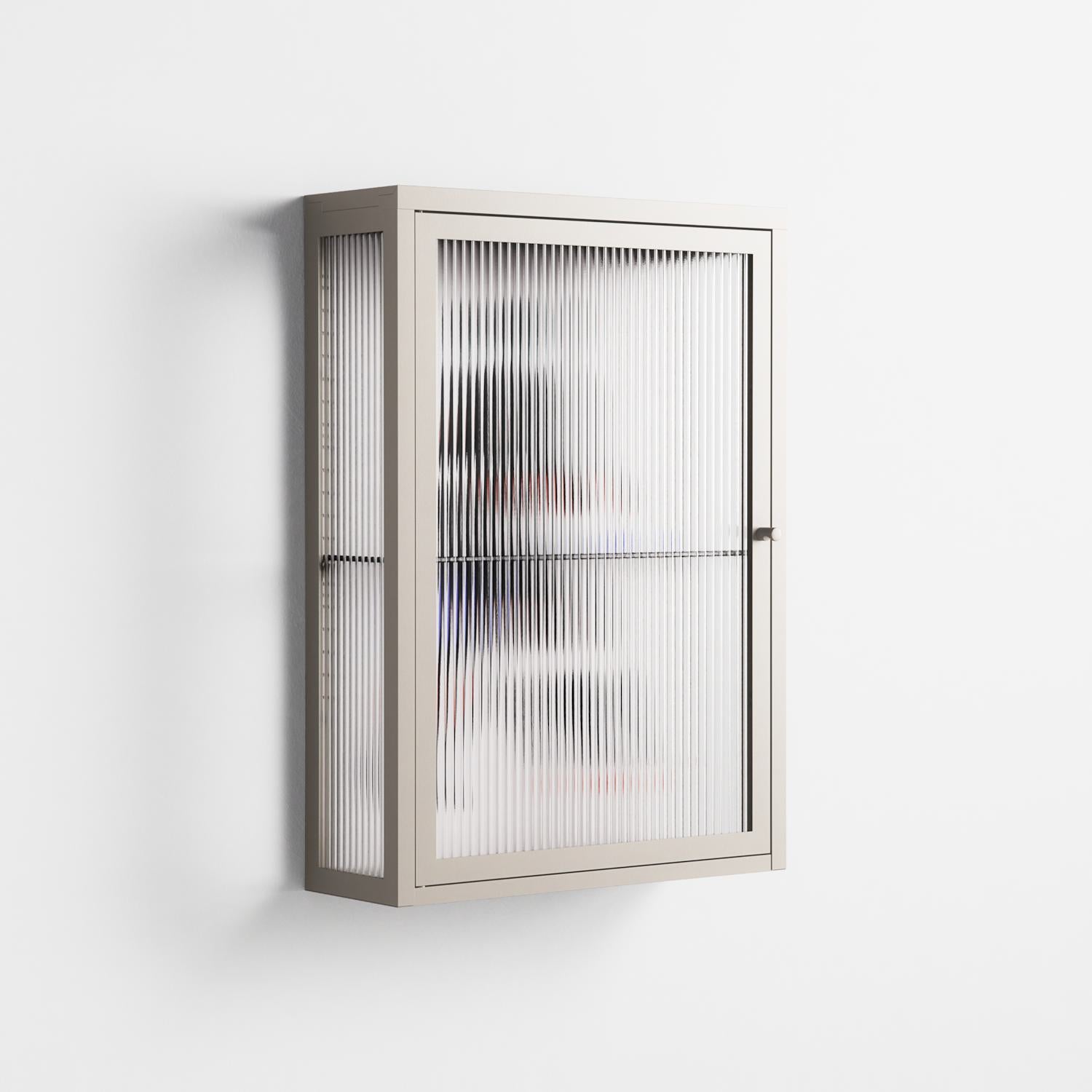 Décomposé - Wall Cabinet - David Vanadia - Pebble - Reeded glass