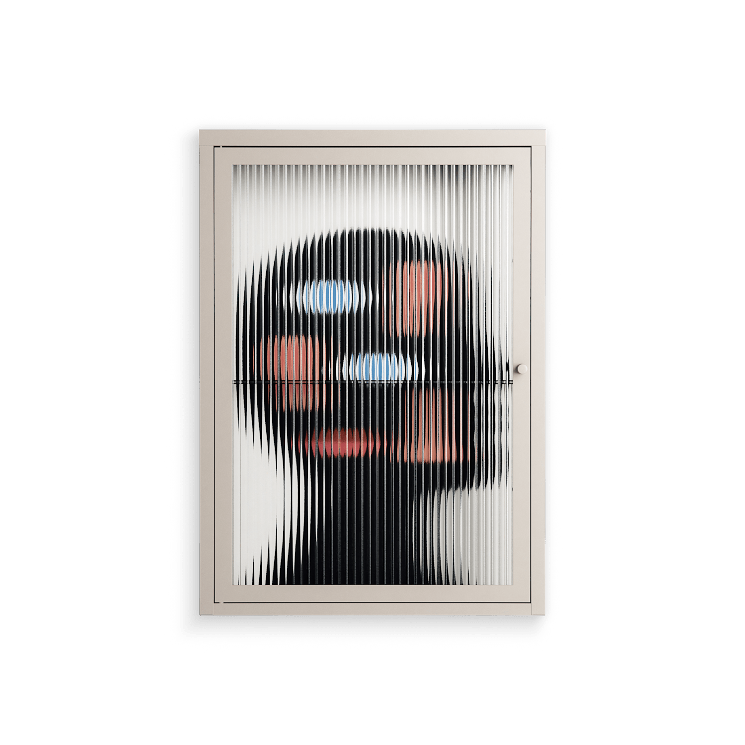 Désordre_Intérieur - Wall Cabinet - David Vanadia - Pebble - Reeded glass